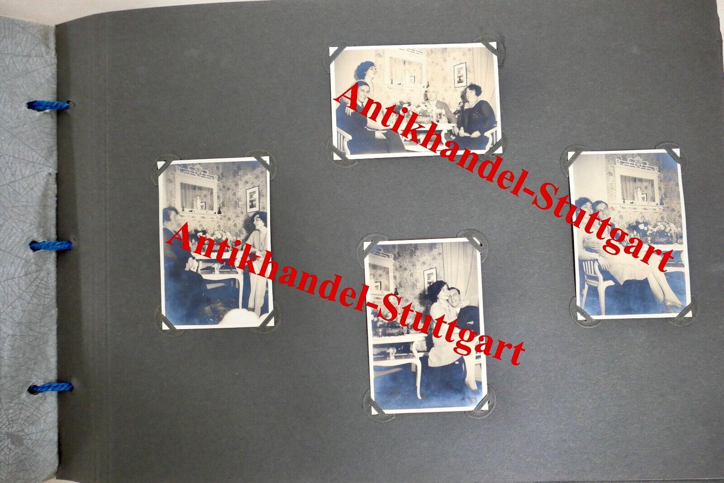 altes Fotoalbum aus 1930 " verliebtes wohlhabendes Paar auf Hochzeitsreise " - Antikhandel-Stuttgart