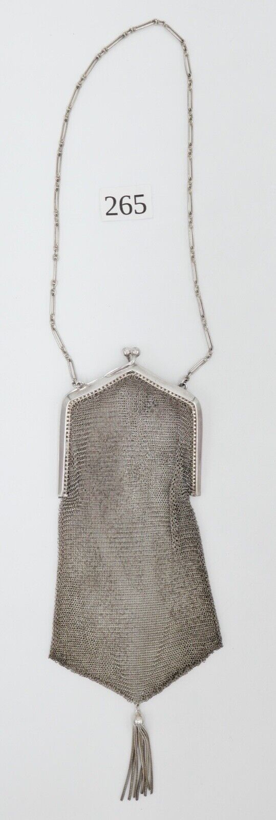 um 1920 Silber 800 MASSIFIL L.G. Ketten Geldbörse Opern Täschchen Portemonnaie - Antikhandel-Stuttgart