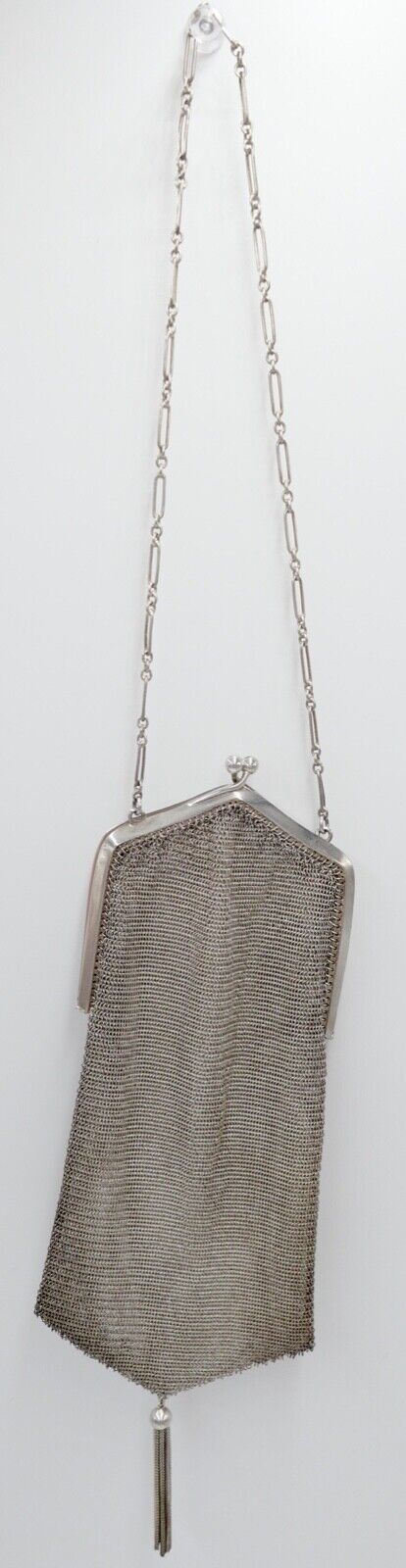 um 1920 Silber 800 MASSIFIL L.G. Ketten Geldbörse Opern Täschchen Portemonnaie - Antikhandel-Stuttgart