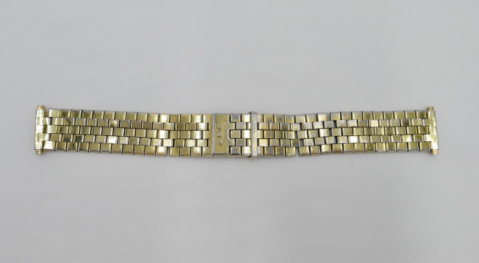 Altes ZRC Edelstahlband 17mm Uhrenband Vintage vergoldet Stretchband - Antikhandel-Stuttgart