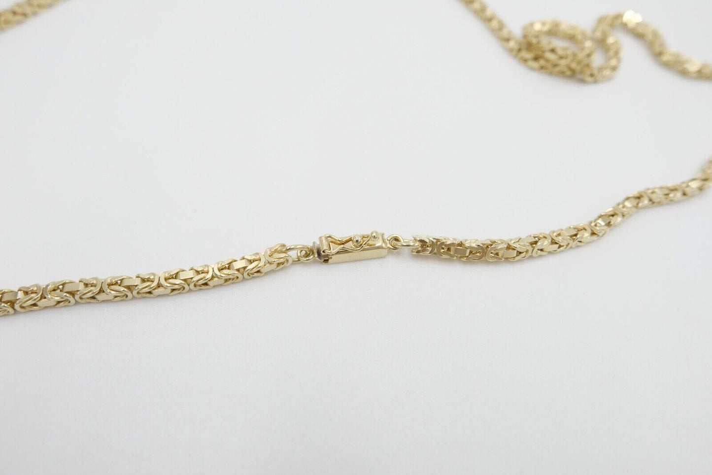 80er Jahre dicke Königskette Gold 585 / 14K Kastenschloss Brav Unoaerre - Antikhandel-Stuttgart