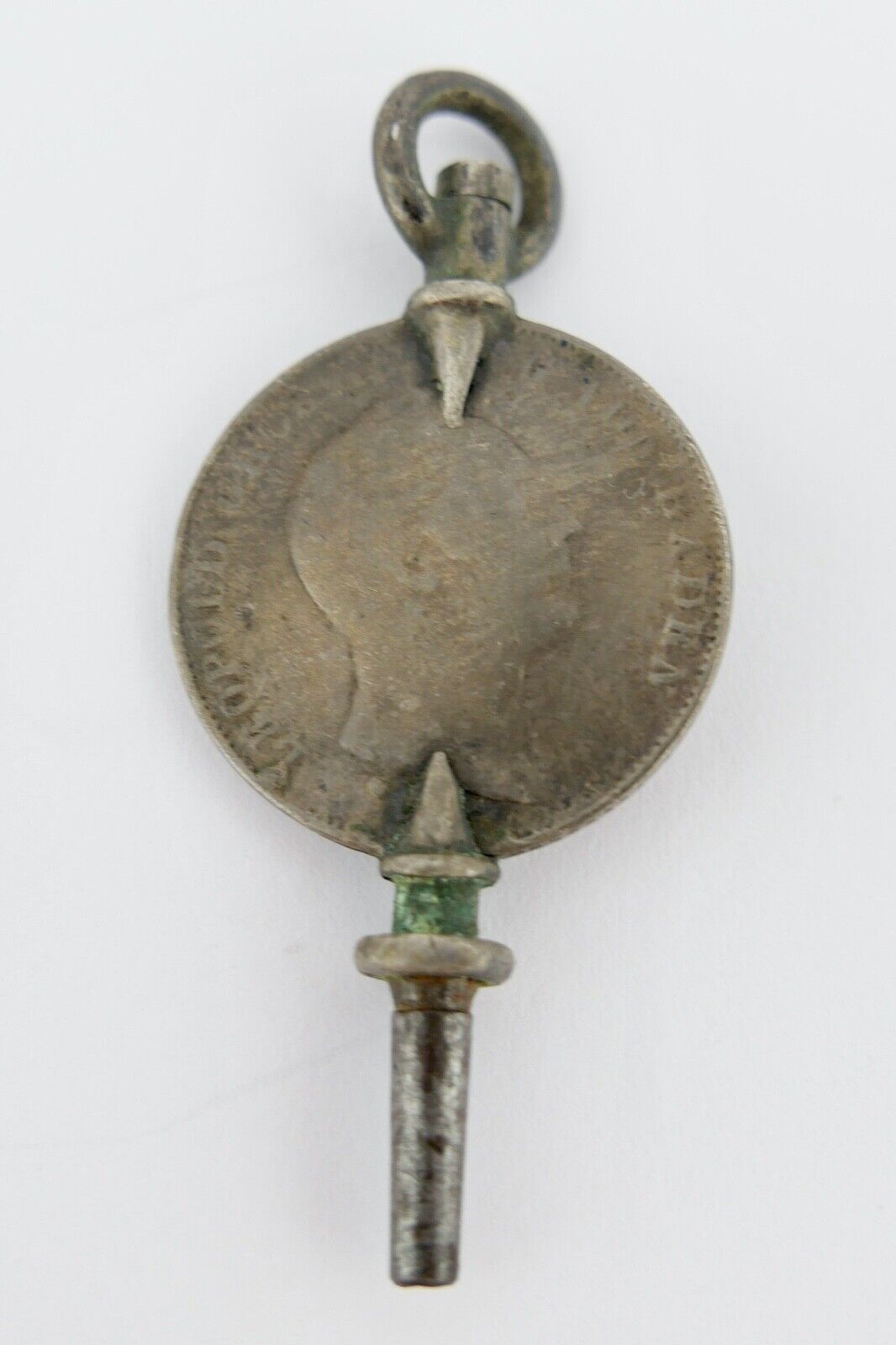 1/2 Gulden 1838 Leopold Baden Taschenuhr / Aufzug Schlüssel Umgearbeitet UNIKAT - Antikhandel-Stuttgart