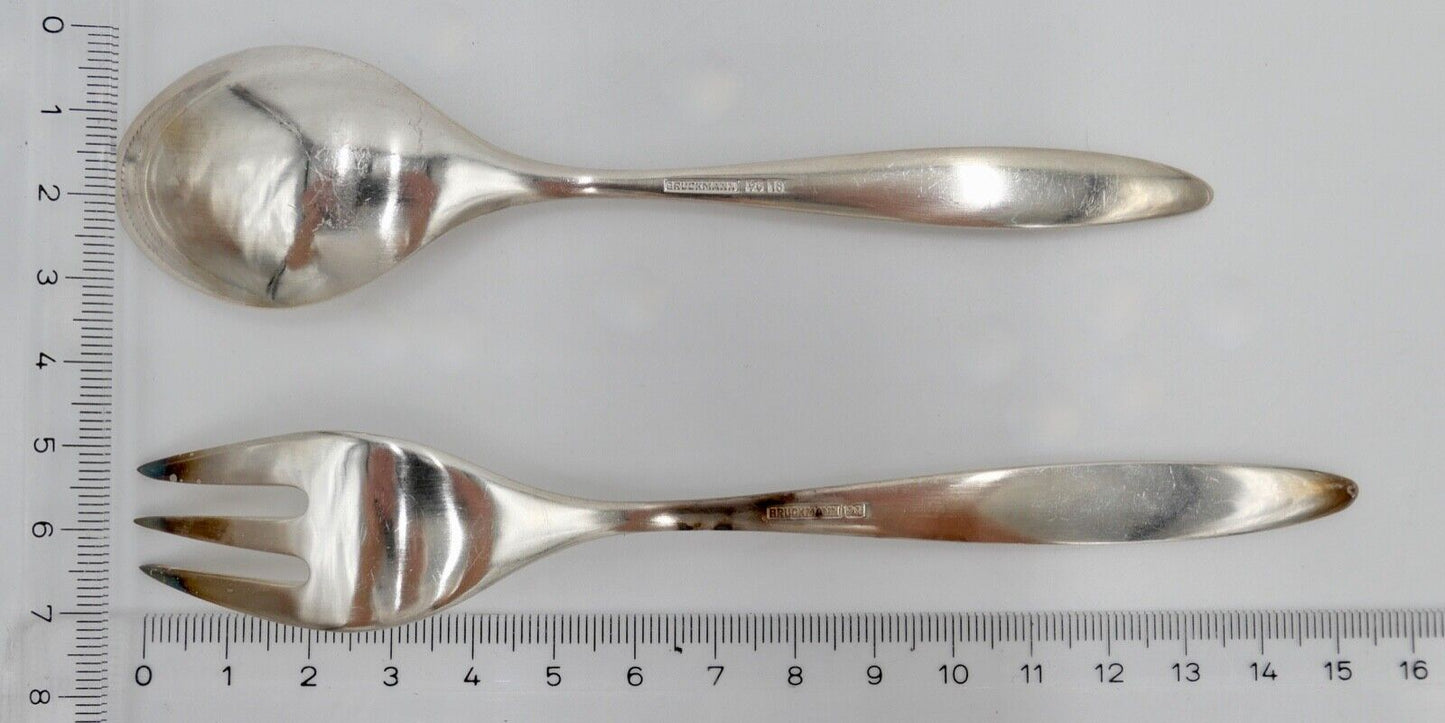 - NEU - 11 Teile BRUCKMANN 763 PRINCESS - 90er Silber Kuchengabel Kaffelöffel - Antikhandel-Stuttgart