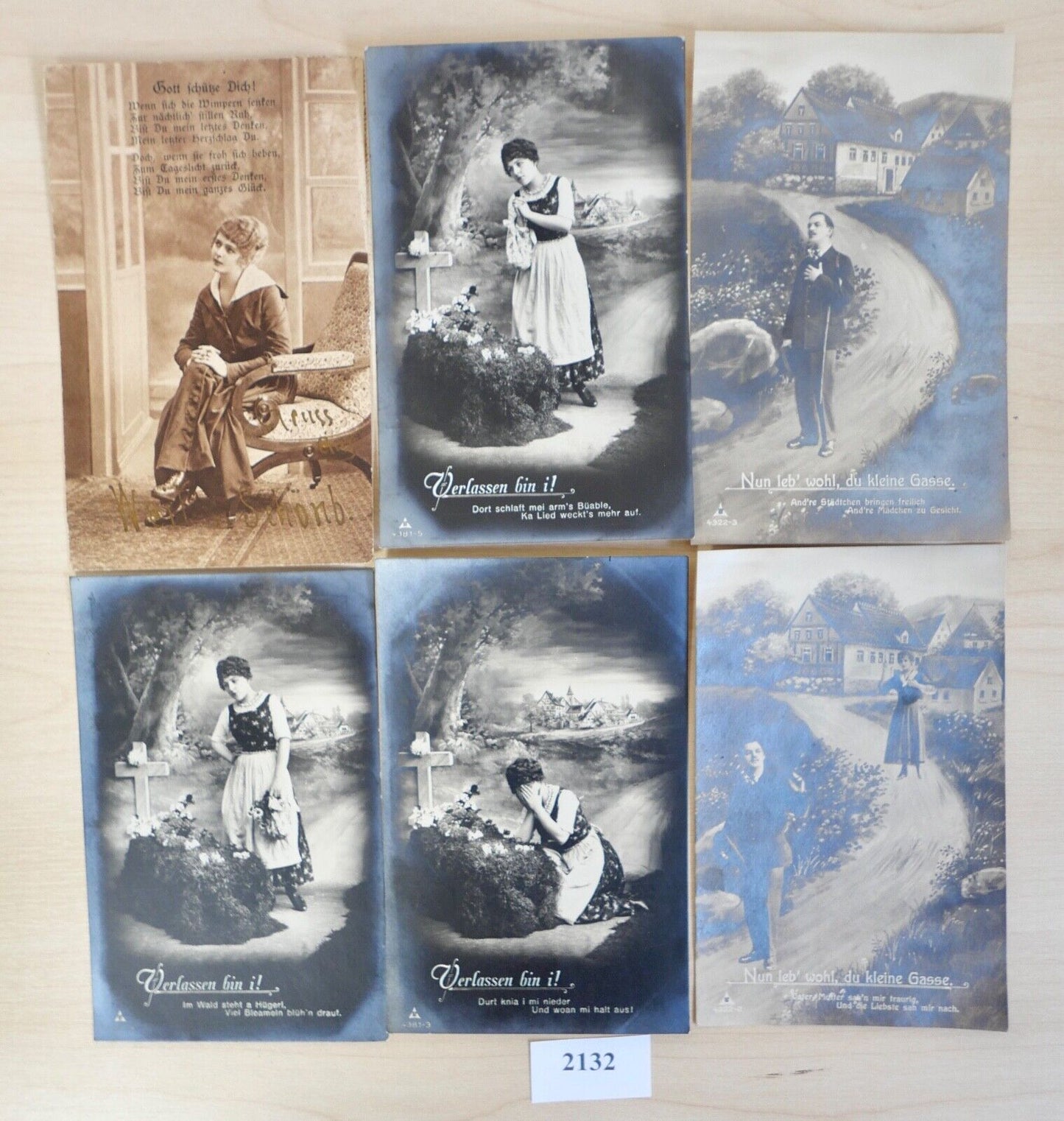 antike Ansichtskarten Postkarten Briefmarken TRAUER deutsches Reich - Antikhandel-Stuttgart