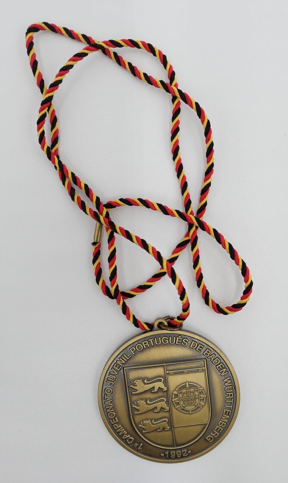 Fußball Medaille 1. CAMPEONATO JUVENIL PORTUGUES DE BADEN WÜRTTEMBERG 1992 - Antikhandel-Stuttgart