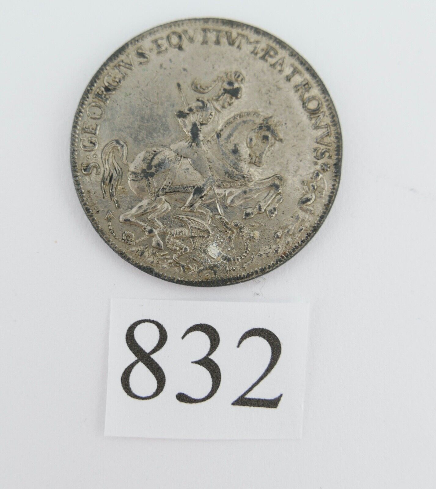 St.Georgs Taler Georgstaler der heilige Georg FEHLDRUCK beidseitig gleich !!! - Antikhandel-Stuttgart
