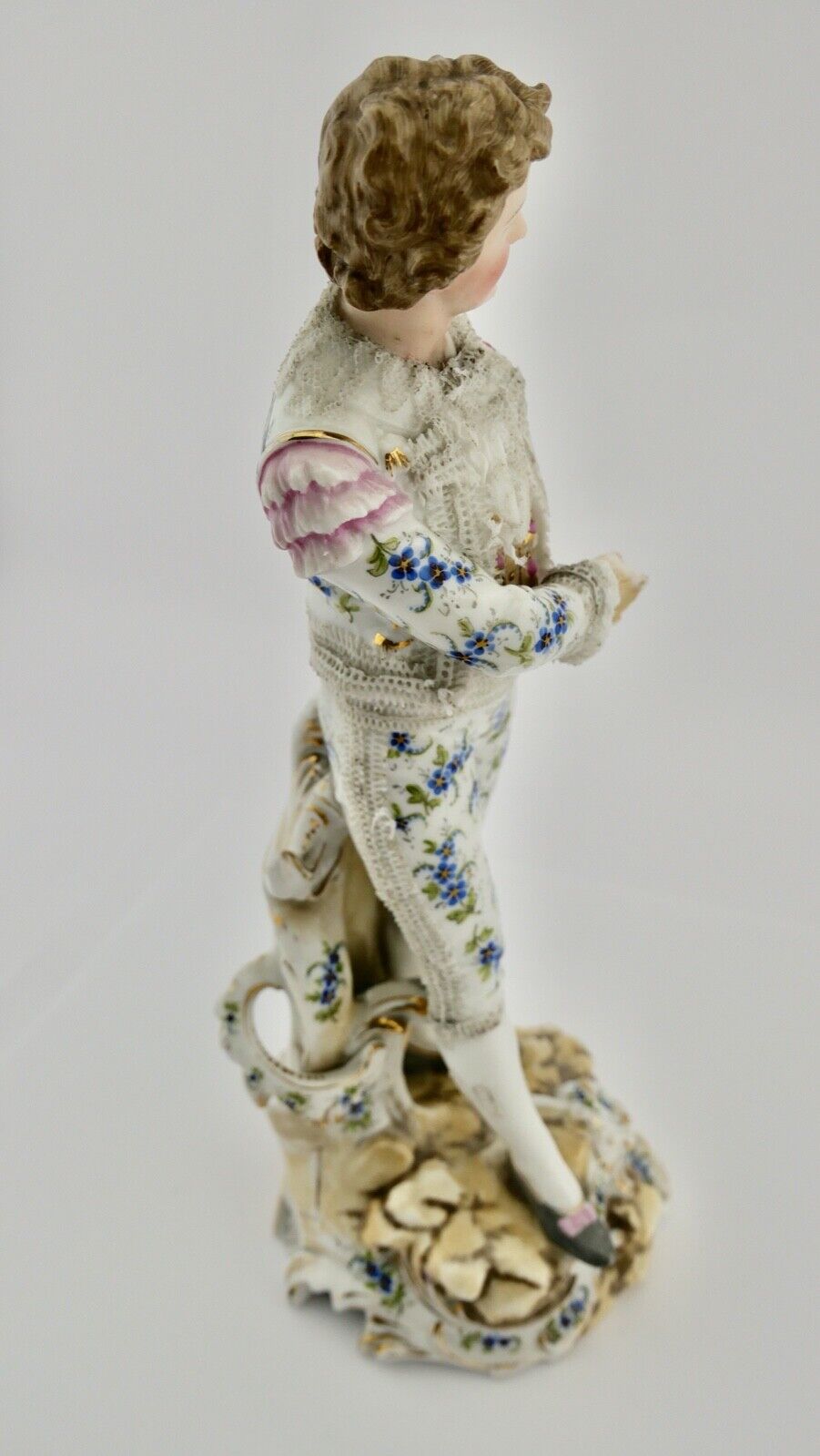 Volkstedt Richard Eckert & co Porzellan Figur 1894 - 1900 galanter Jüngling - Antikhandel-Stuttgart