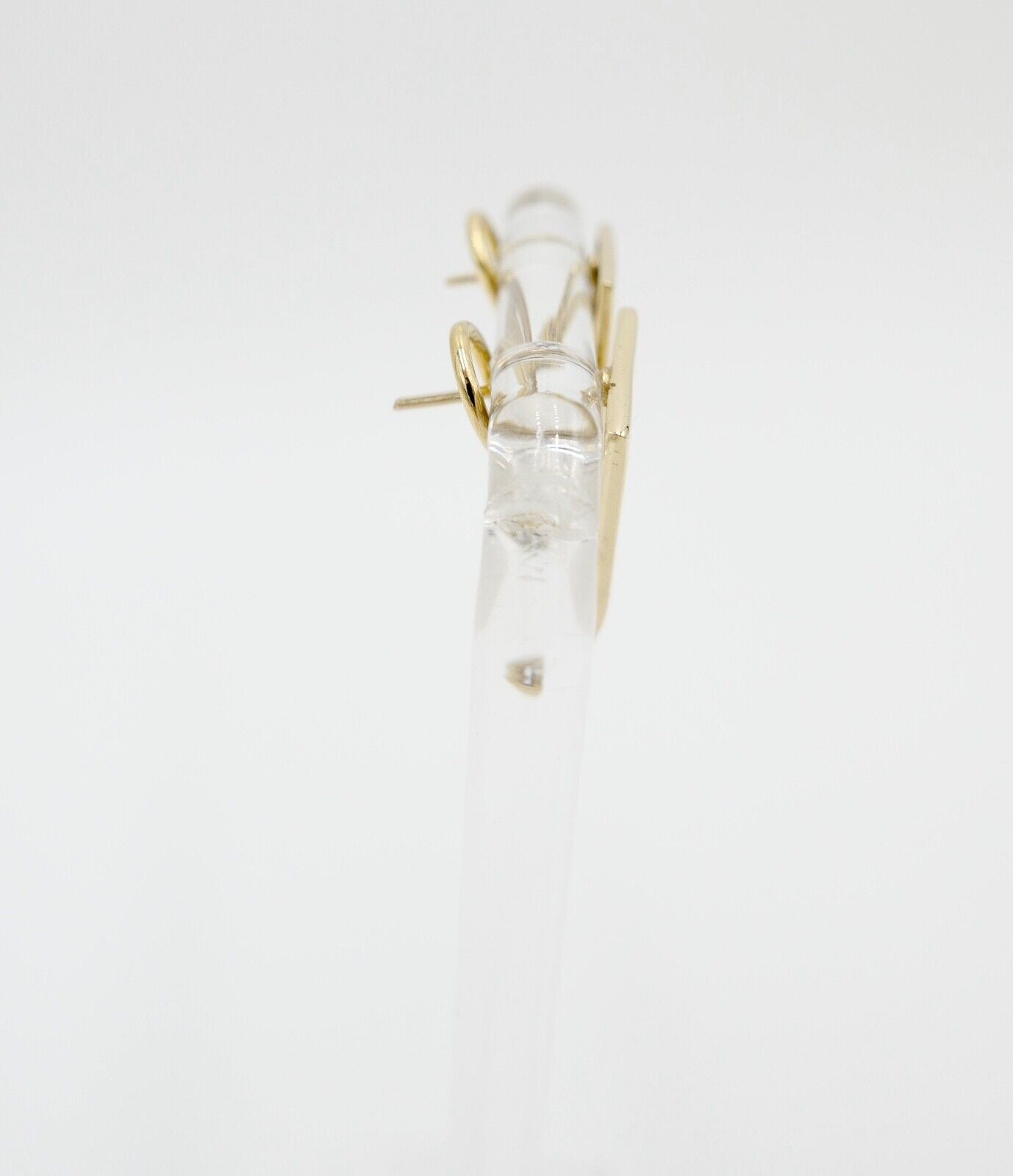 80er Jahre Ohrringe Creolen Gold 750 / 18K Omegaverschluss - Antikhandel-Stuttgart