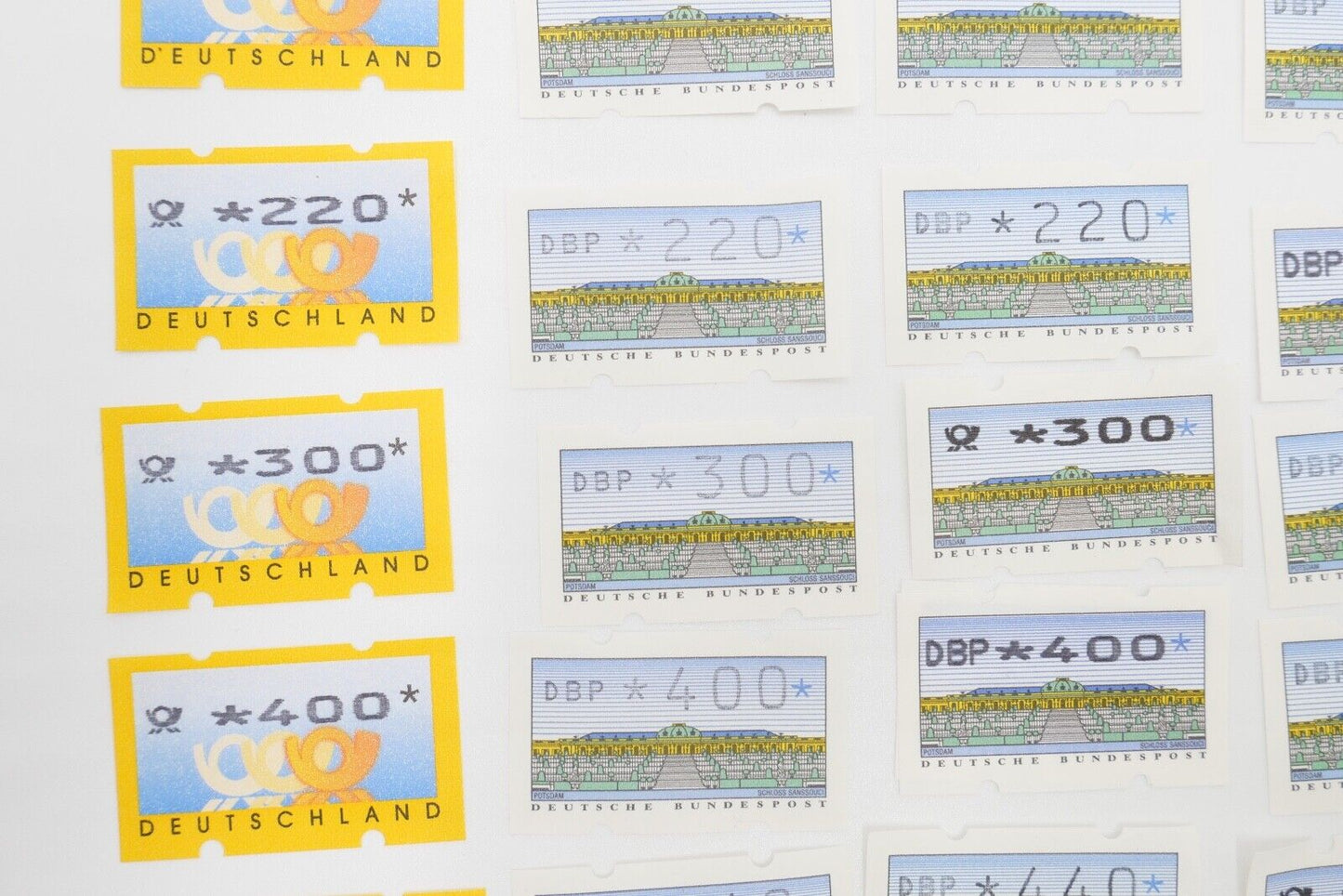 Briefmarken Bund ATM Marken der DBP diverse Beträge Pf - Antikhandel-Stuttgart