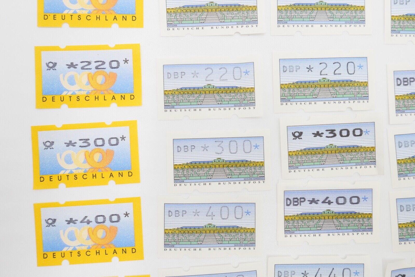 Briefmarken Bund ATM Marken der DBP diverse Beträge Pf - Antikhandel-Stuttgart