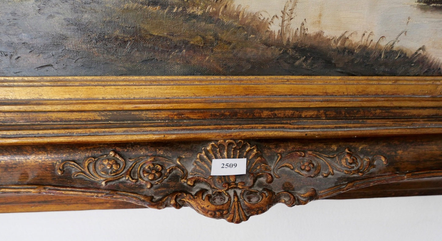 großes Ölgemälde auf Leinwand JOSEPH ROLF KNOBLOCH München 106x86 cm Landschaft