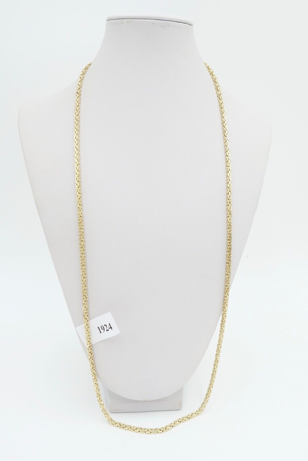 80er Jahre dicke Königskette Gold 585 / 14K Kastenschloss Brav Unoaerre - Antikhandel-Stuttgart