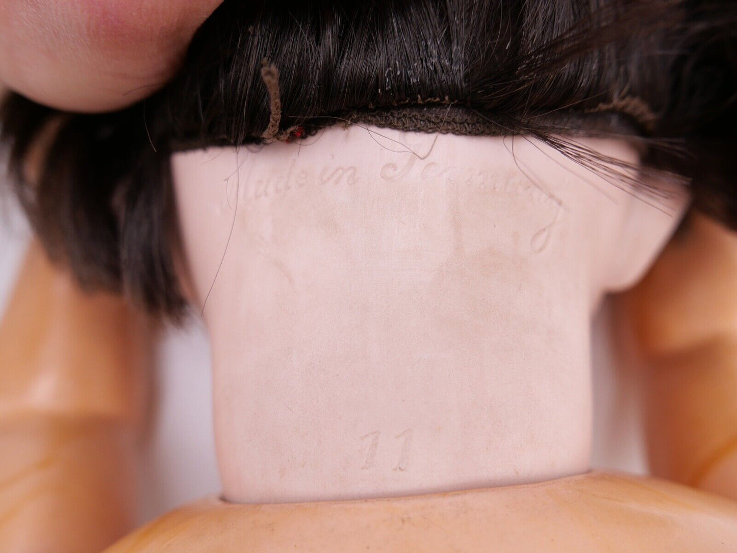 Antike Puppe Porzellan Kopf old doll 66 cm made in Germany Schlafaugen - Antikhandel-Stuttgart