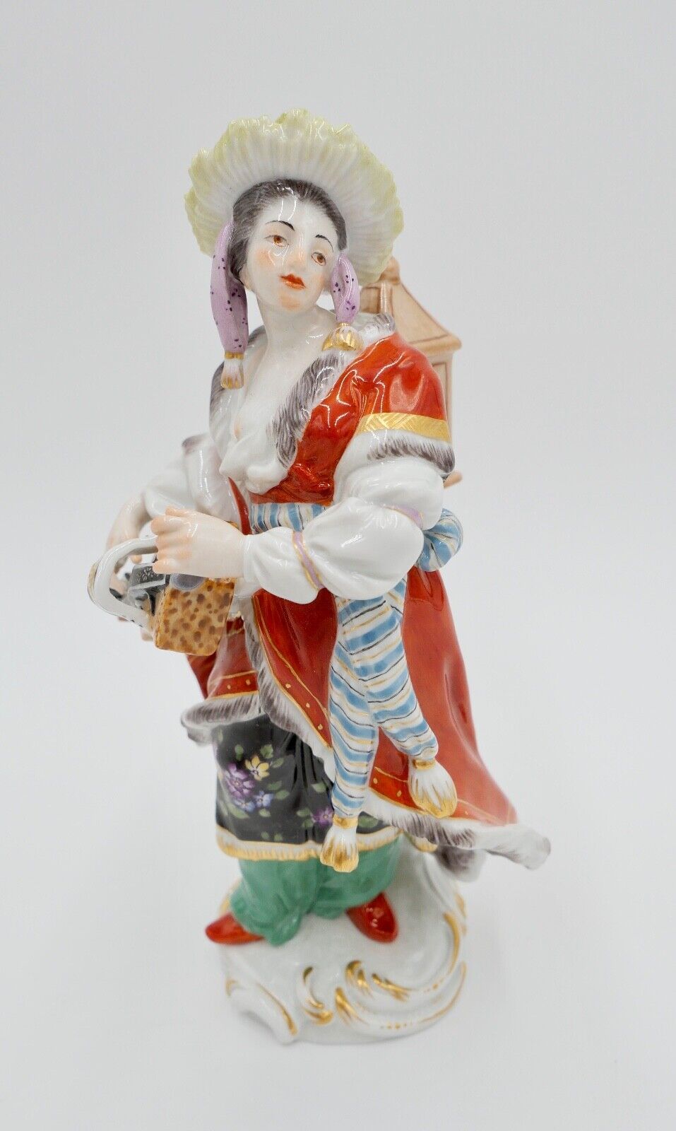 Meissen Figur 1. Wahl 17,5 cm Malabarin mit Drehleier 67036 1576 - Antikhandel-Stuttgart