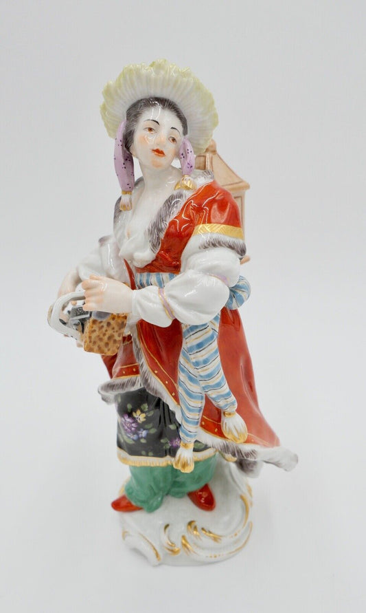 Meissen Figur 1. Wahl 17,5 cm Malabarin mit Drehleier 67036 1576 - Antikhandel-Stuttgart