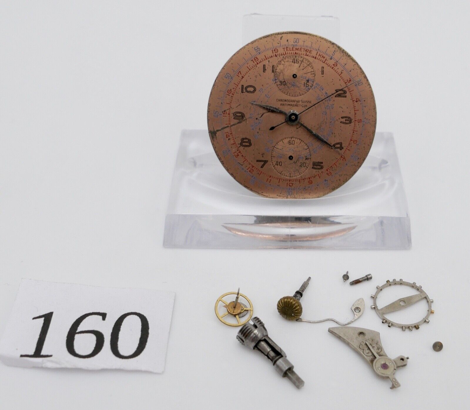 ERSATZTEIL Cal. Venus 170 Uhrwerk Ziffernblatt Chronographe Swiss Antimagnetique - Antikhandel-Stuttgart