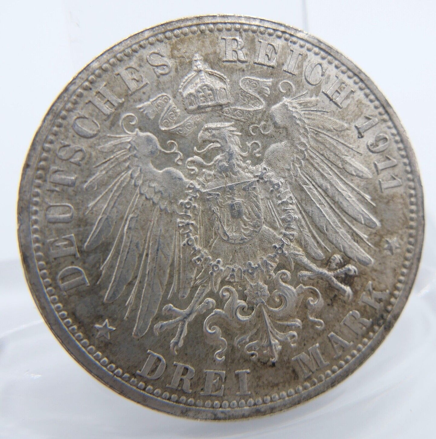 Jaeger J. 177b 3 Mark Württemberg Silber-Hochzeit Wilhelm II. Charlotte 1911 F - Antikhandel-Stuttgart