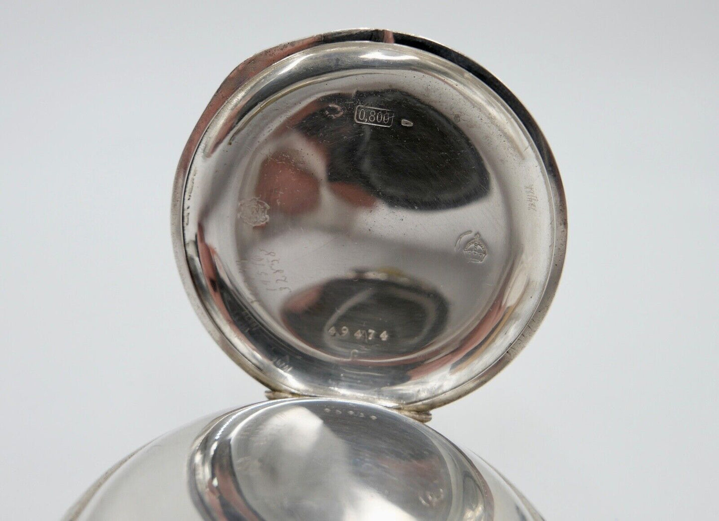 antike IWC Taschenuhr 800 Silber pocket watch Ø 49mm um 1889 - Antikhandel-Stuttgart
