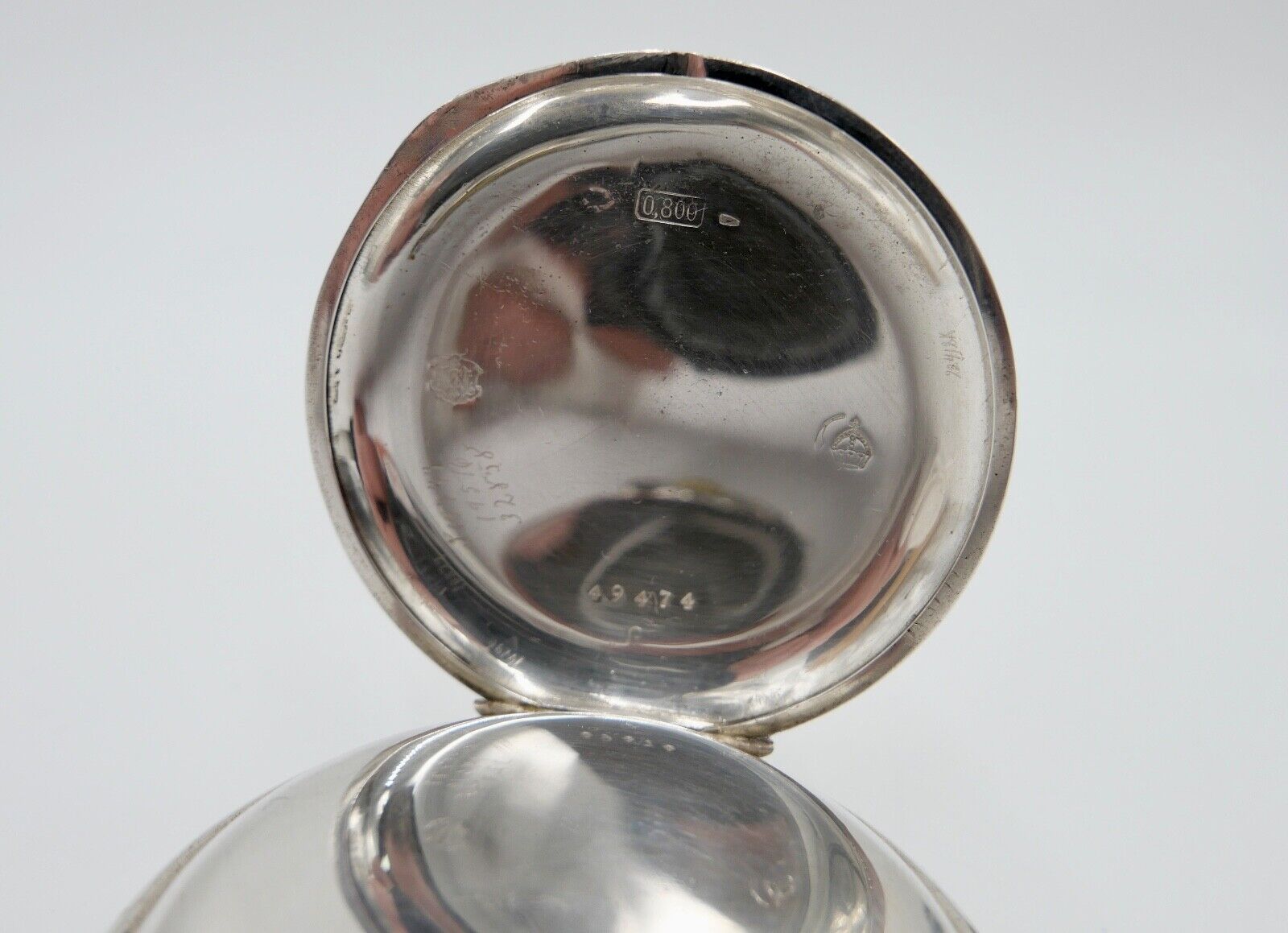 antike IWC Taschenuhr 800 Silber pocket watch Ø 49mm um 1889 - Antikhandel-Stuttgart