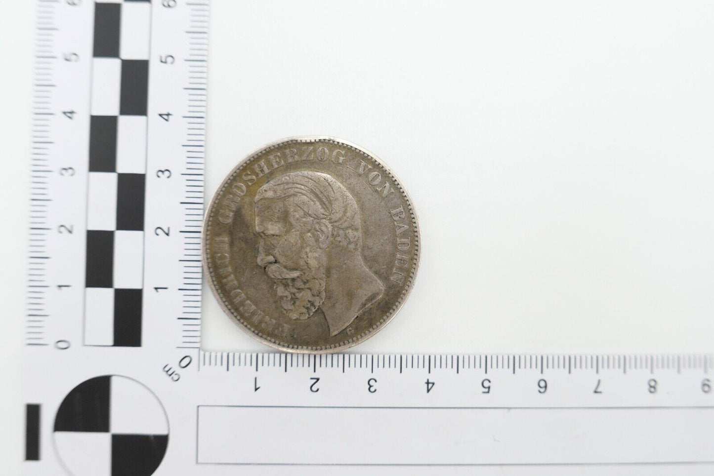 5 Mark 1876 G Jäger J.27 Baden Großherzog Friedrich ss-vz - Antikhandel-Stuttgart