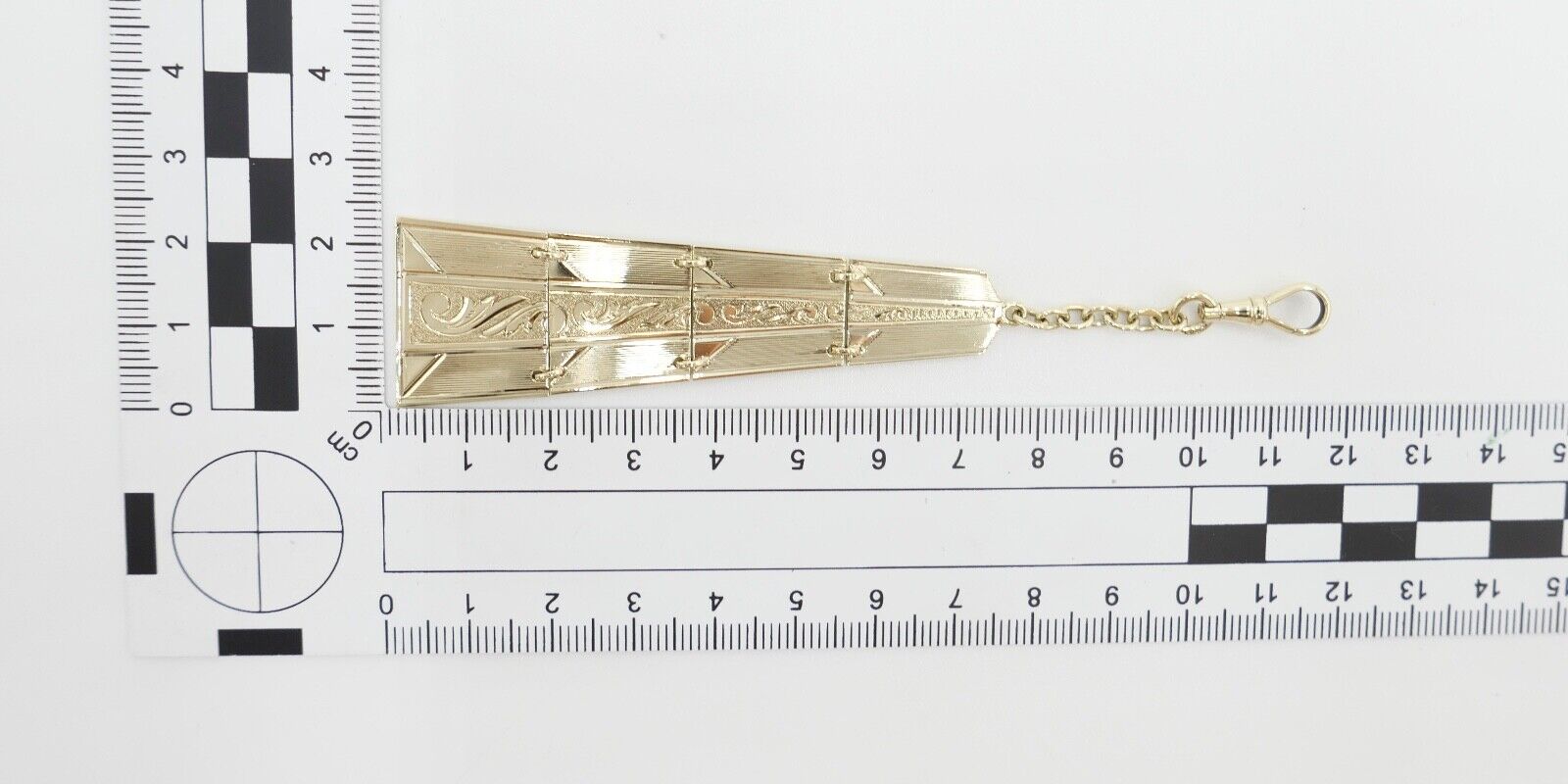 Jugendstil um 1900 antike Uhrenkette für Taschenuhr 585 / 14K Gold - Antikhandel-Stuttgart