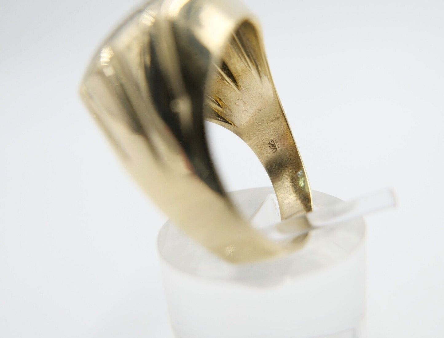 80er Jahre Siegelring Herrenring Gold 333 / 8K mit Turmalin Gr. 67 - Antikhandel-Stuttgart