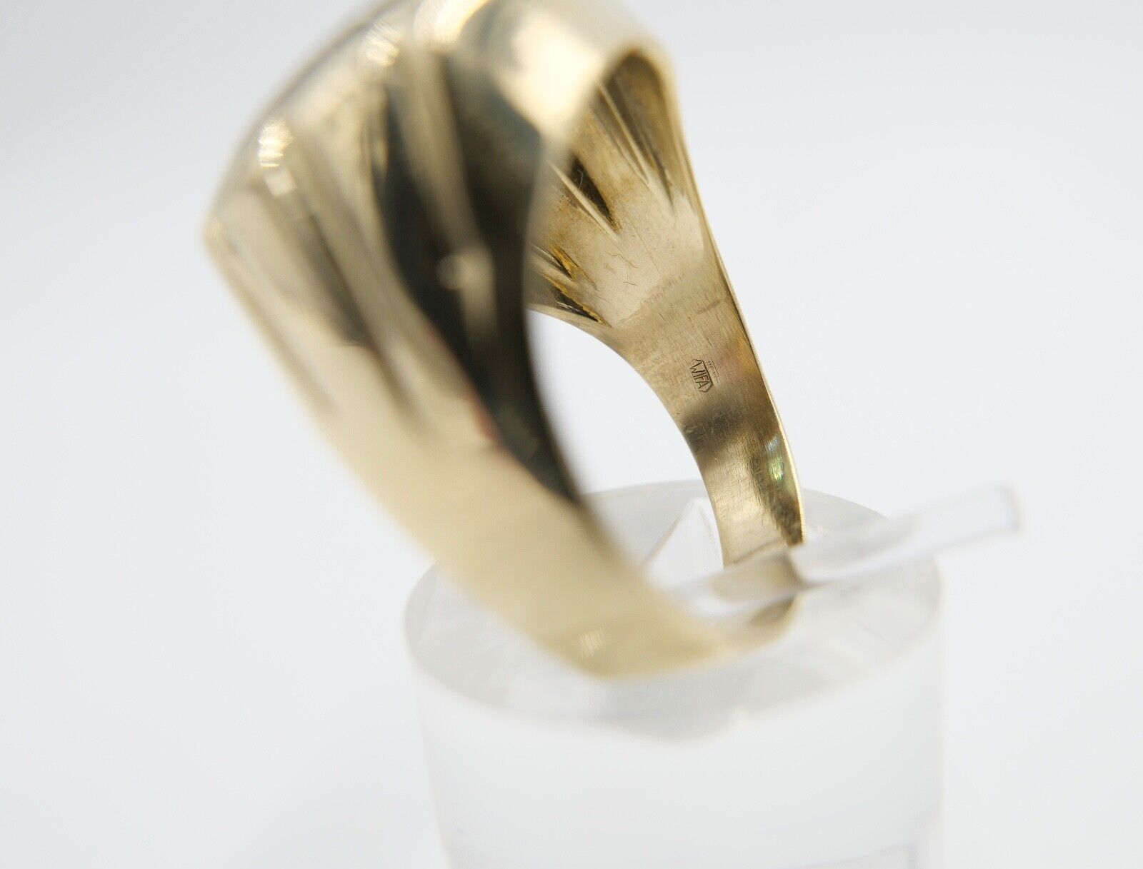 80er Jahre Siegelring Herrenring Gold 333 / 8K mit Turmalin Gr. 67 - Antikhandel-Stuttgart