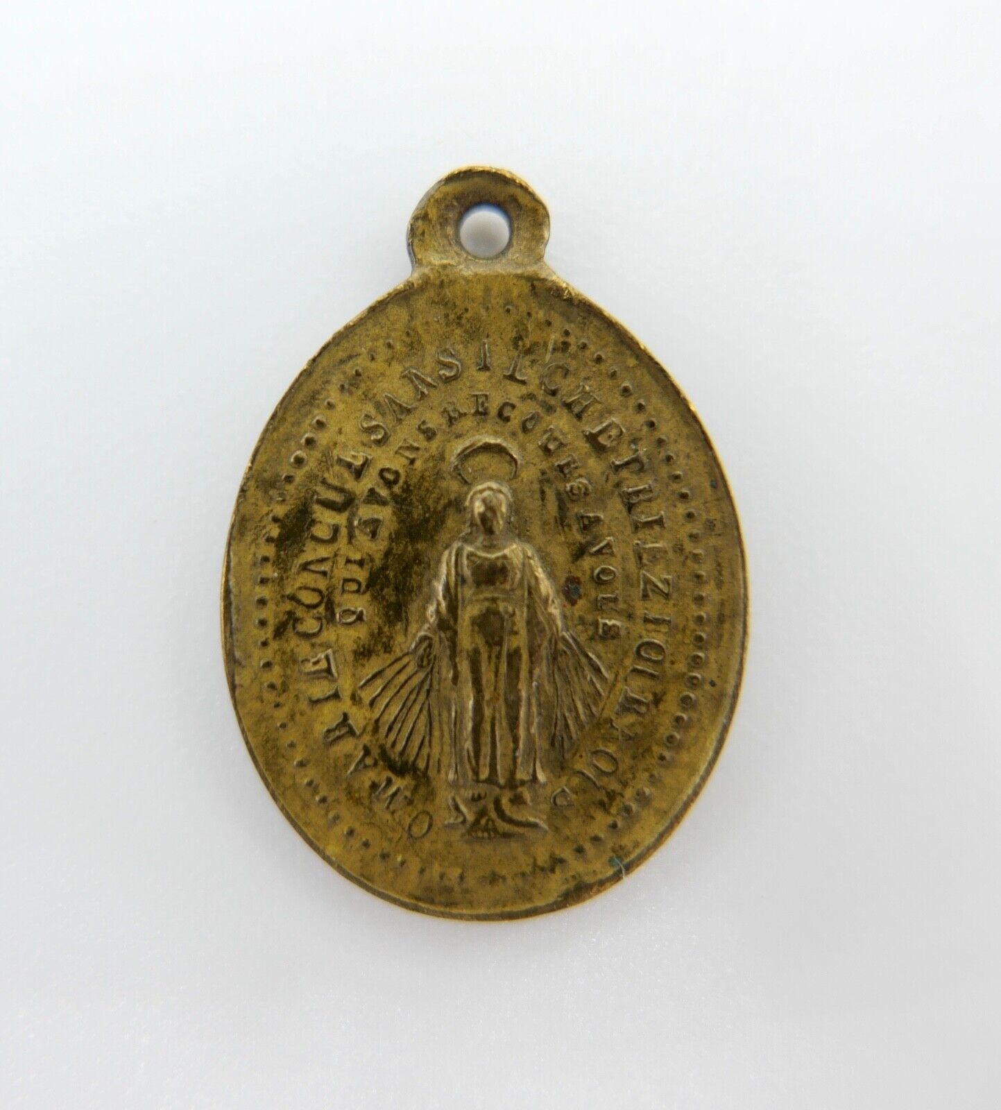seltene alte antike Wallfahrtsmedaille religiöser christlicher Anhänger - Antikhandel-Stuttgart