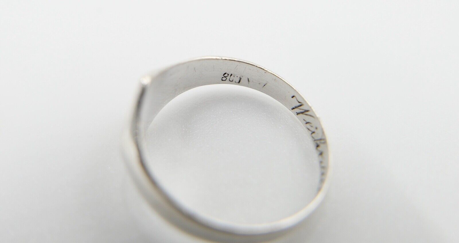 20er Jahre Studentika Patriotischer Ring Studentenverbindung 800 Silber Emaille - Antikhandel-Stuttgart