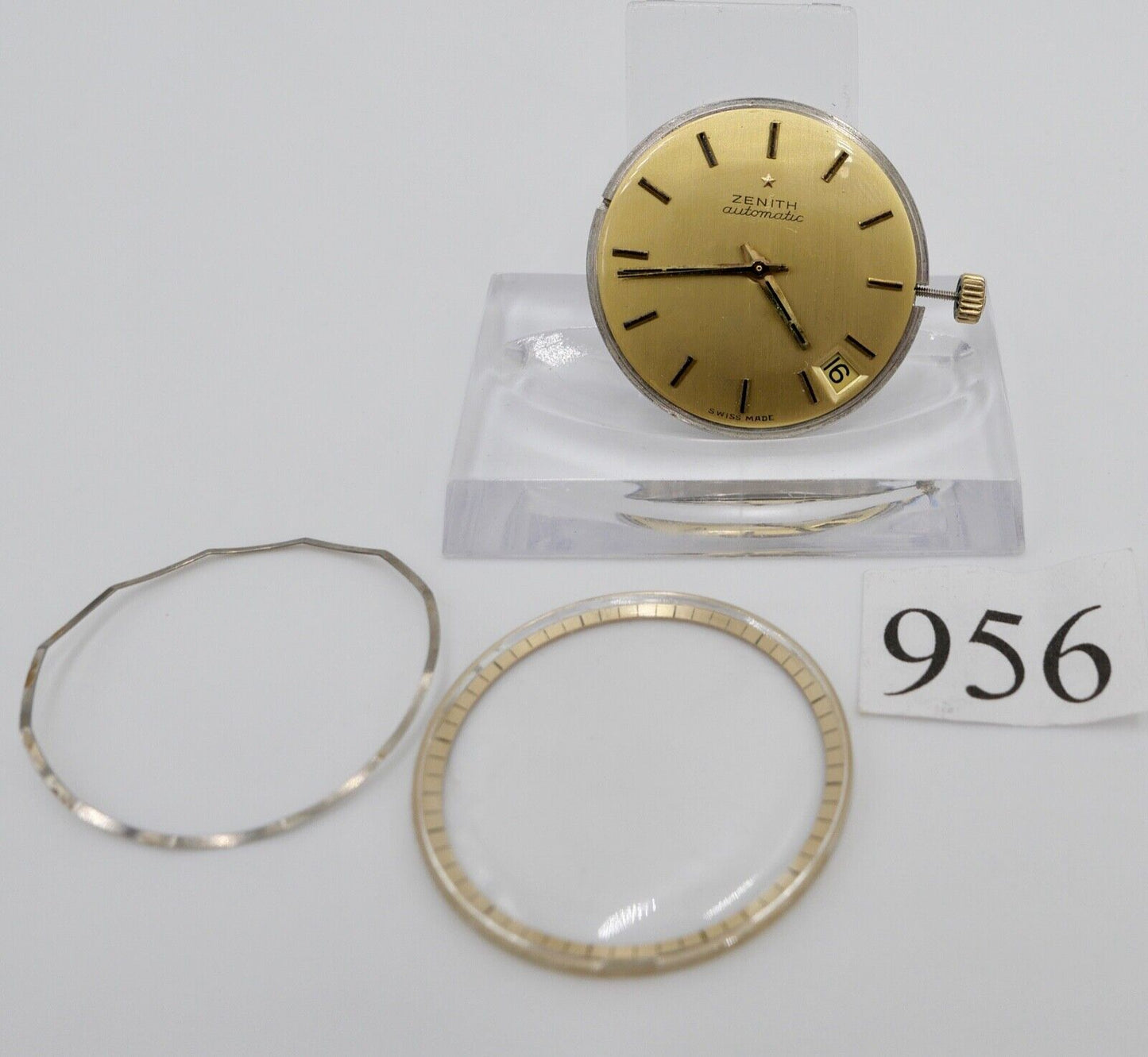 LÄUFT Zenith Cal. 408 Automatic Uhrwerk Ziffernblatt Zeiger Krone Glas - Antikhandel-Stuttgart