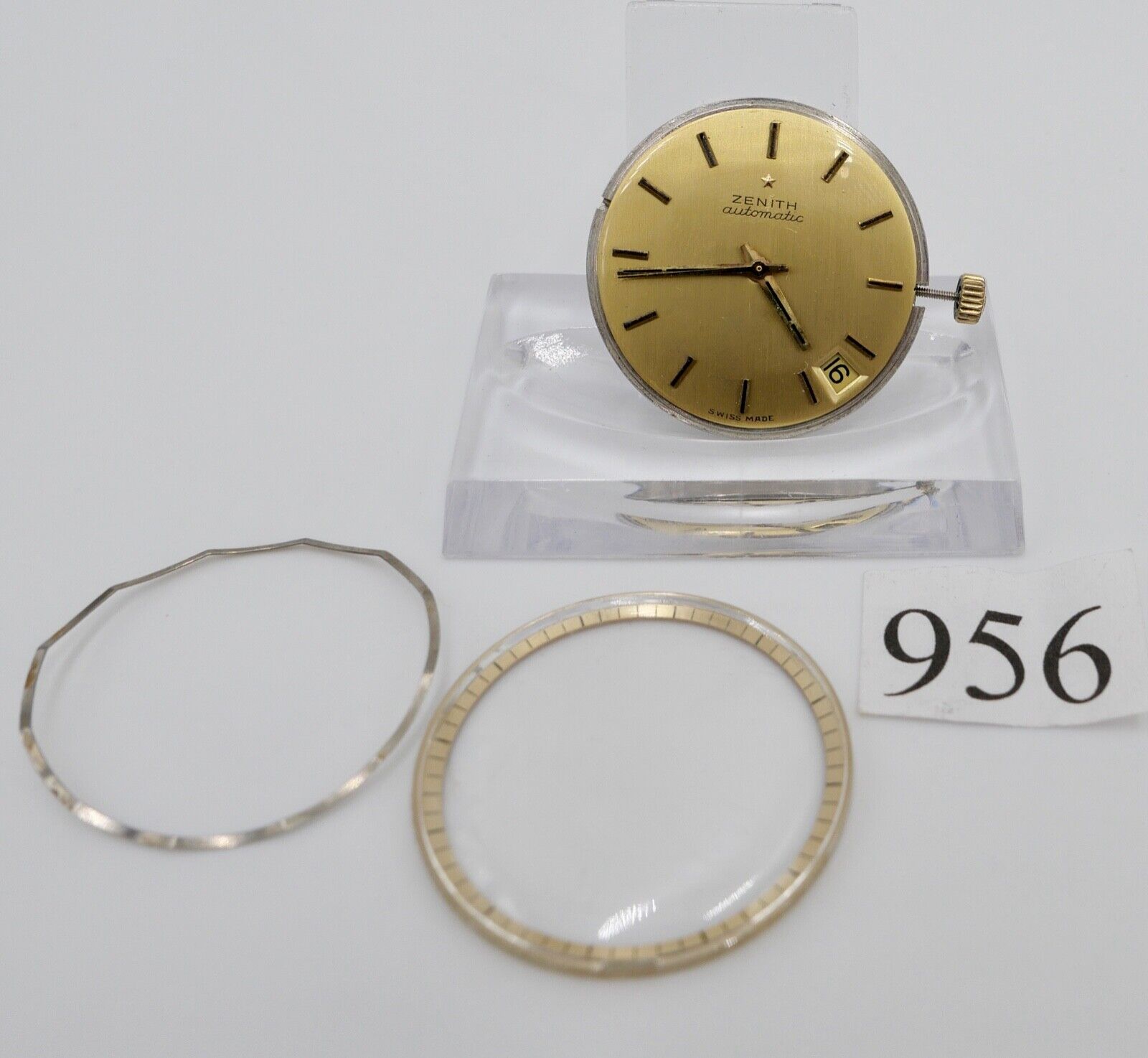 LÄUFT Zenith Cal. 408 Automatic Uhrwerk Ziffernblatt Zeiger Krone Glas - Antikhandel-Stuttgart