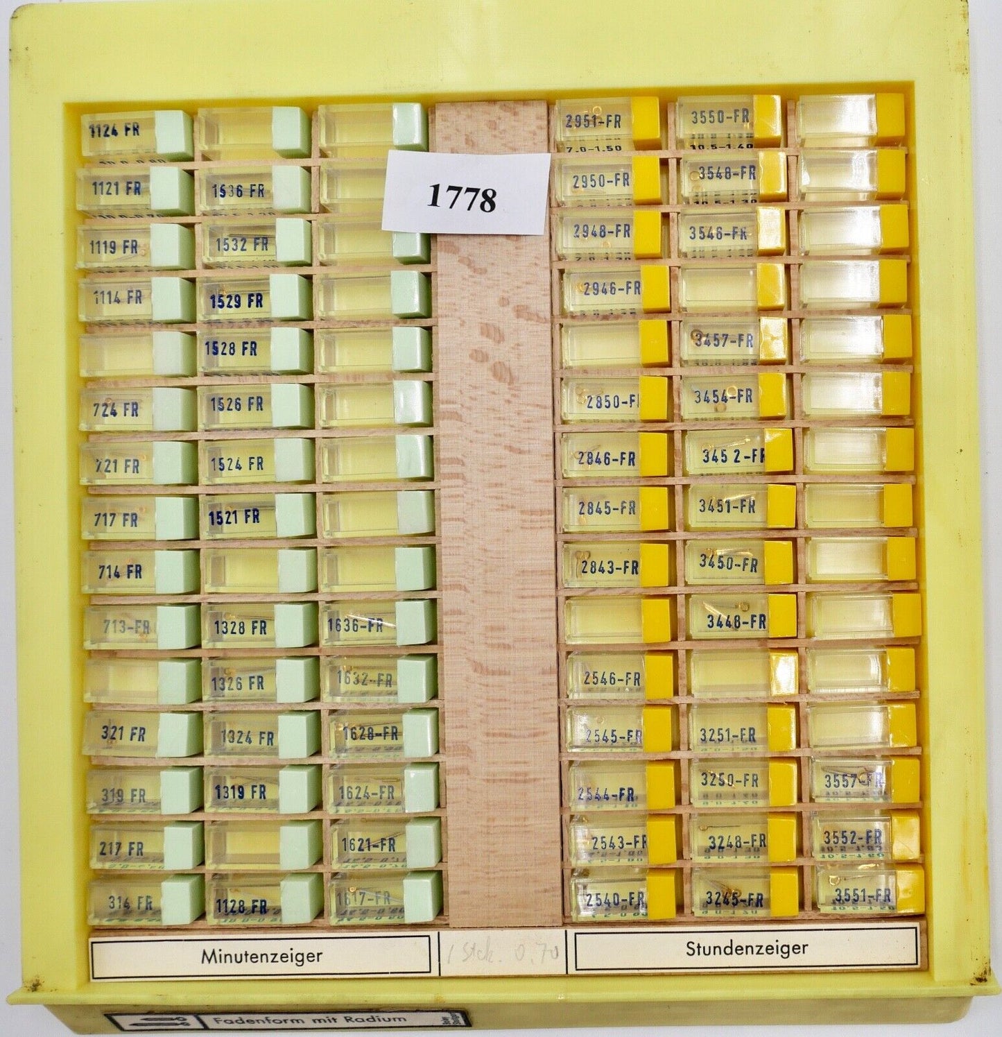 Konvolut Minuten Stunden Leuchtzeiger NEU BOLEY ( NOS ) Fadenform mit Radium - Antikhandel-Stuttgart