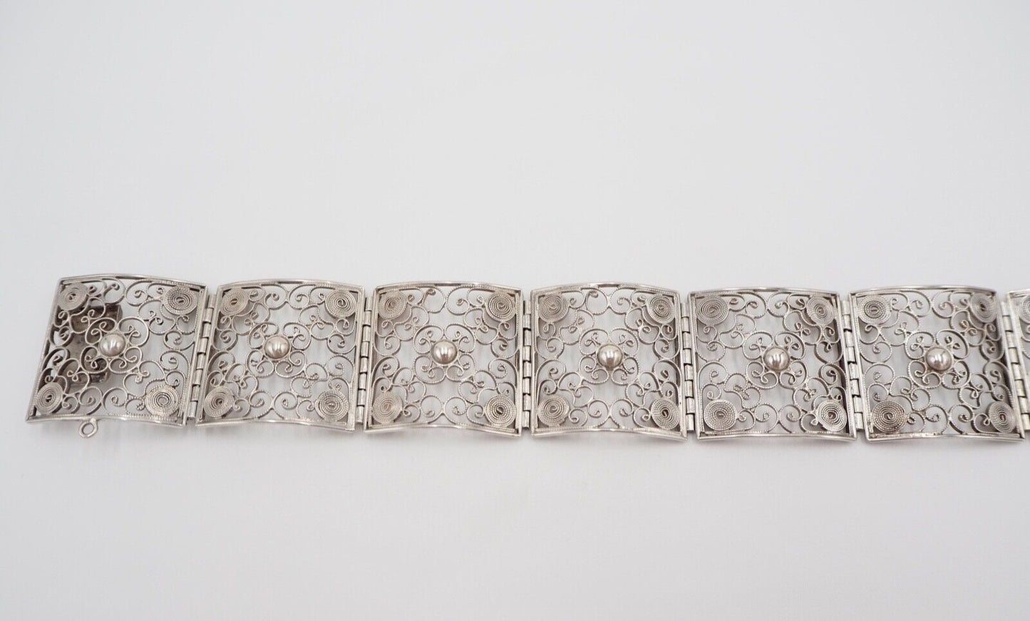 antikes filigranes Silber Armband 835 im Jugendstil floral Blumenmuster - Antikhandel-Stuttgart