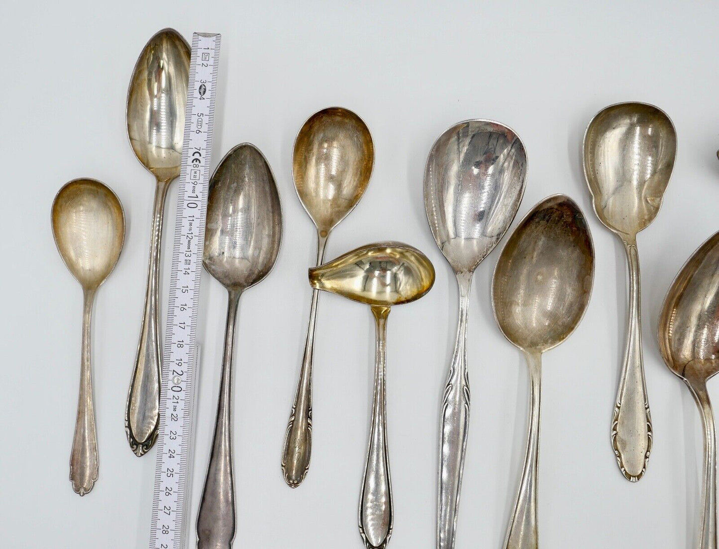 Konvolut Suppenkelle / Schöpfer / Löffel WMF OKA 90er Silberauflage 13 Stück - Antikhandel-Stuttgart