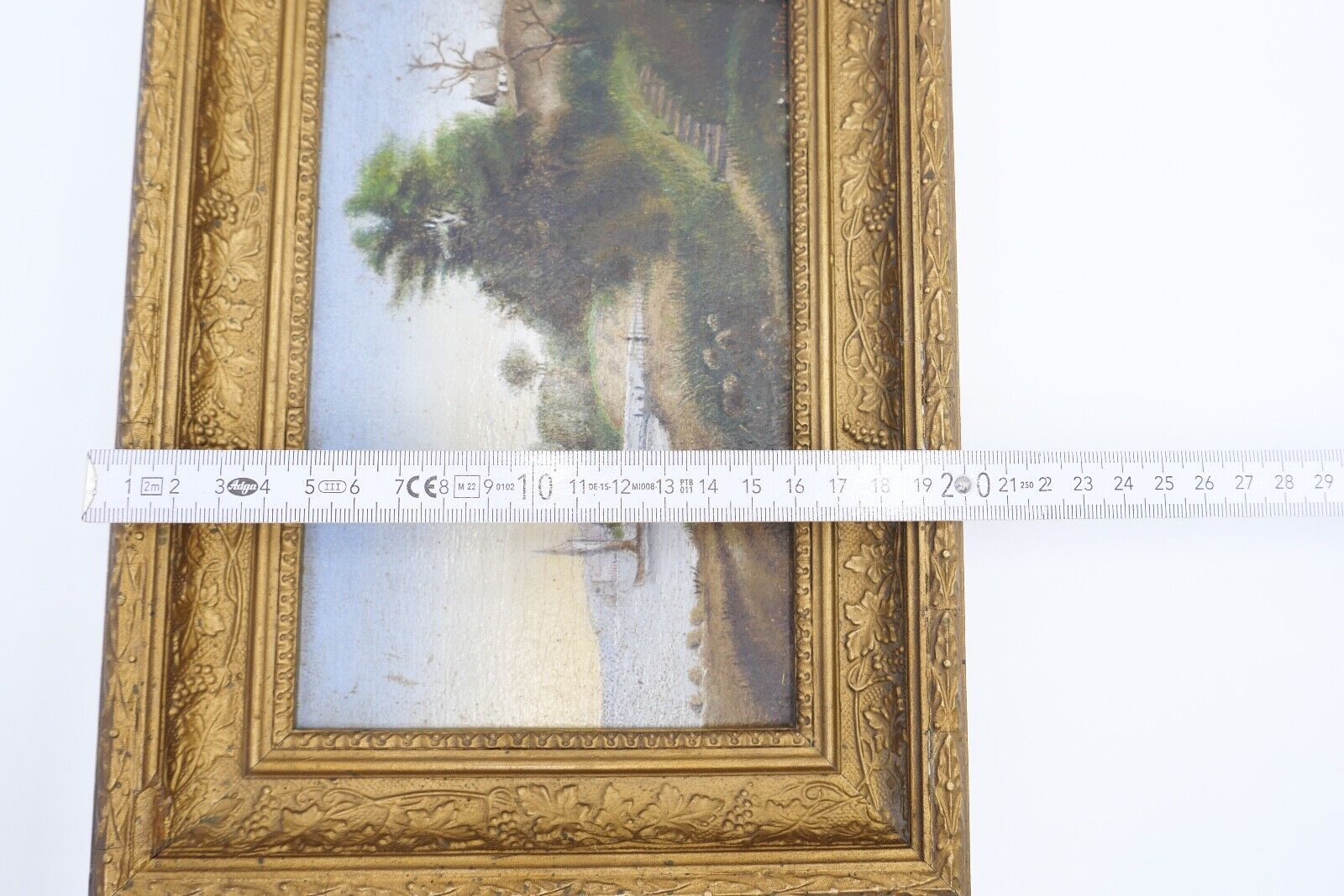 kleines Ölgemälde Öl auf Holz sig. C. Halm Landschaft Dünen Hafen very. Dänemark - Antikhandel-Stuttgart