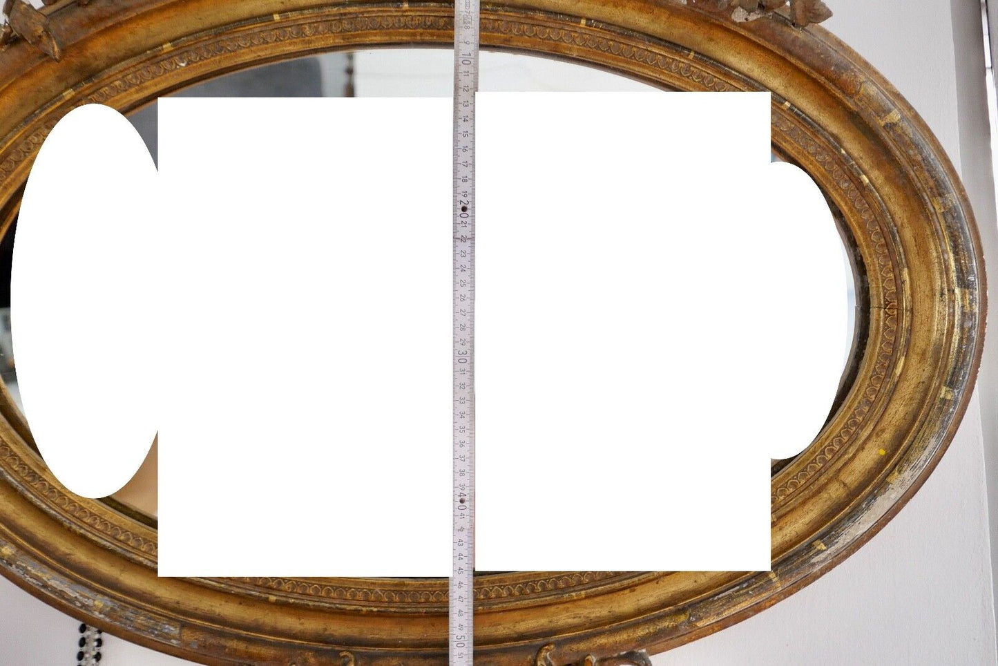 Antiker ovaler Wandspiegel 19. JH. 82x65cm um 1820 Restaurierungsbedürftig - Antikhandel-Stuttgart