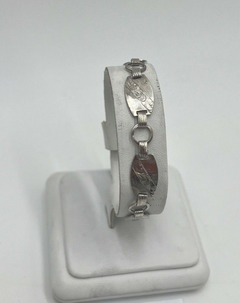 antikes filigranes Jugendstil Silber Armband 800 Silber FGA floral Blumenmuster - Antikhandel-Stuttgart