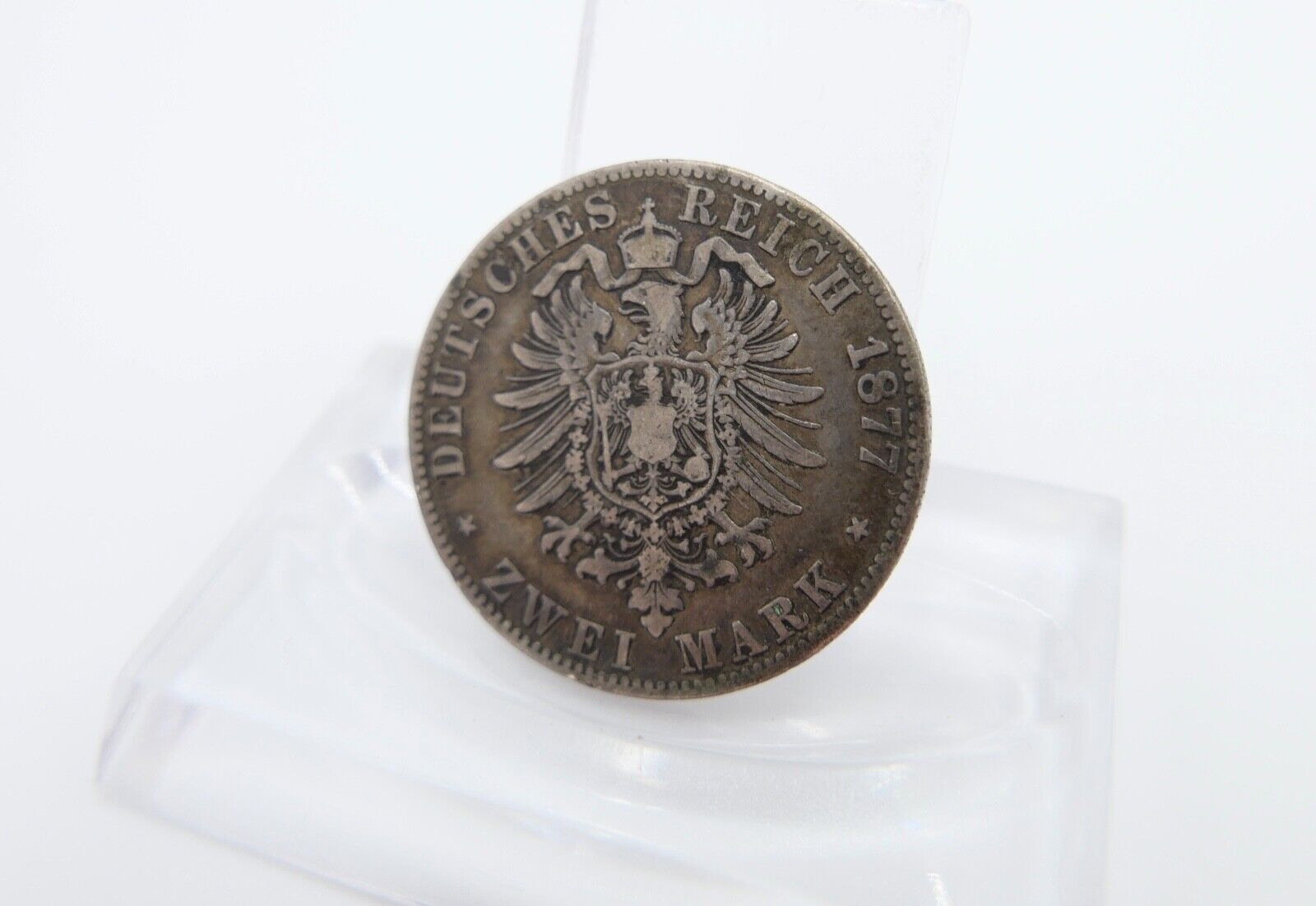 2 Mark 1877 F Silber ss - vz " Karl König von Württemberg " Jäger J.172 - Antikhandel-Stuttgart