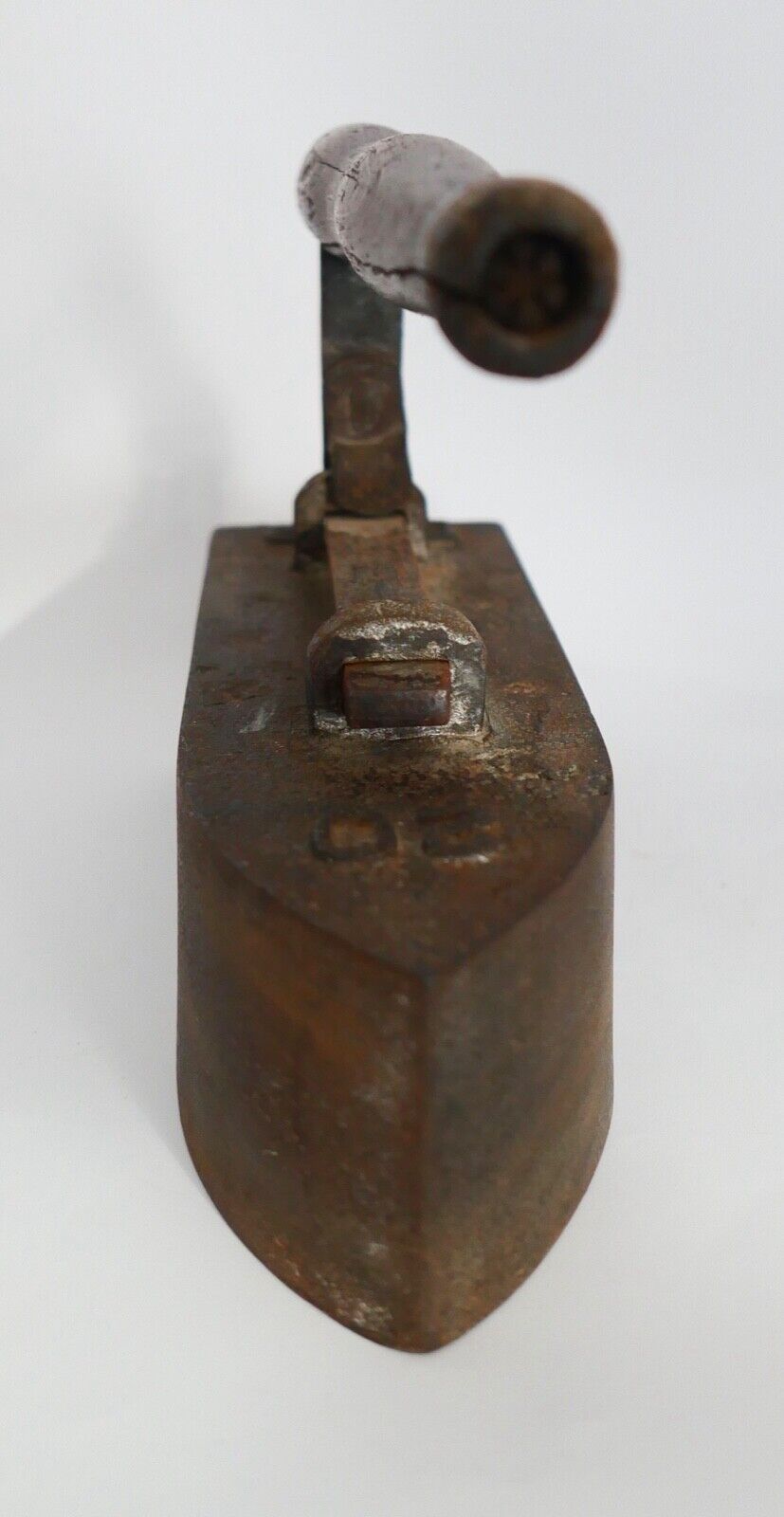 DRP 20er Gewicht altes Bügeleisen Bolzeneisen mit Untersetzer Gusseisen - Antikhandel-Stuttgart