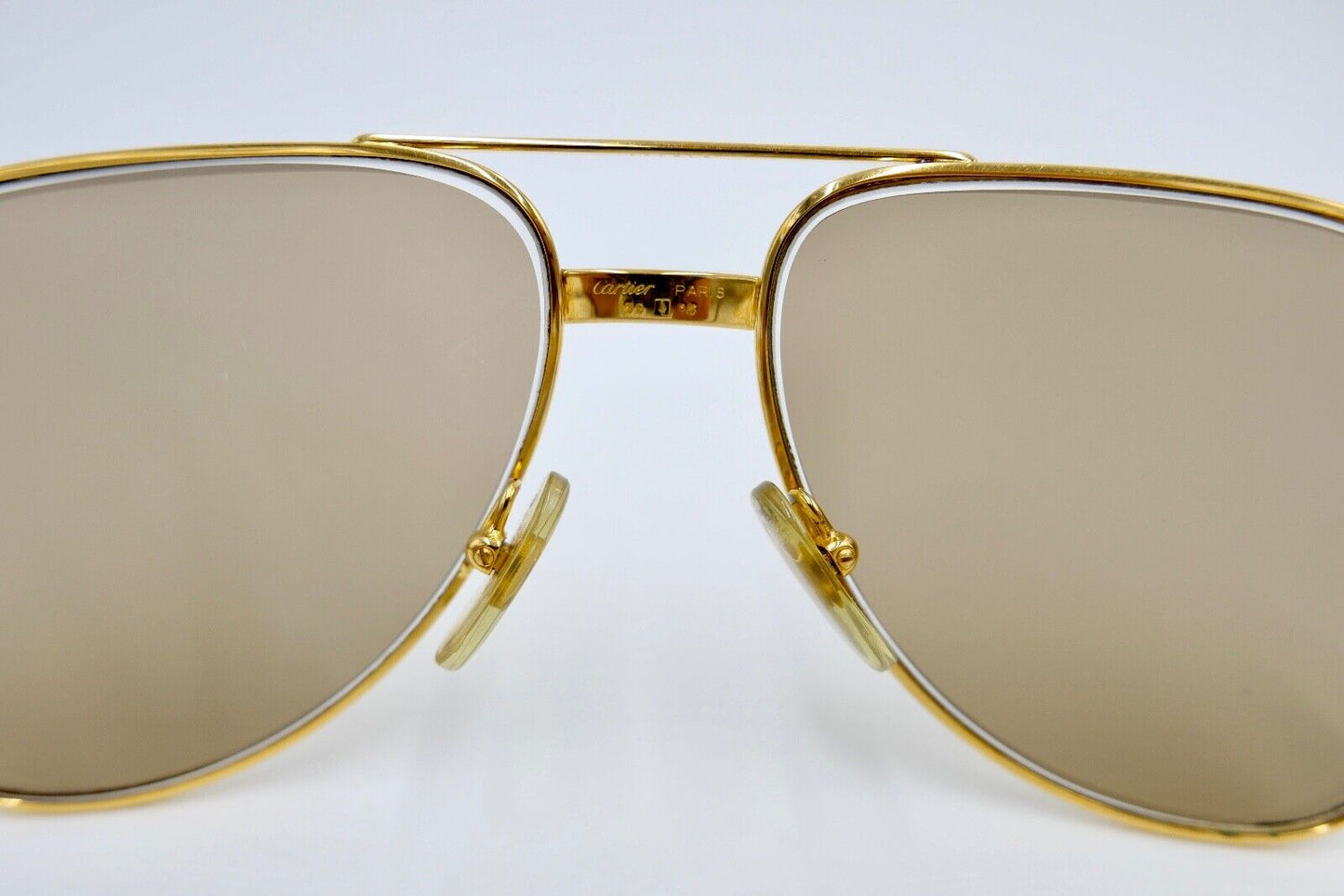 Must de Cartier VENDOME LAQUE 140 59/16 Sonnenbrille / Brille Gold 1980er Etui - Antikhandel-Stuttgart