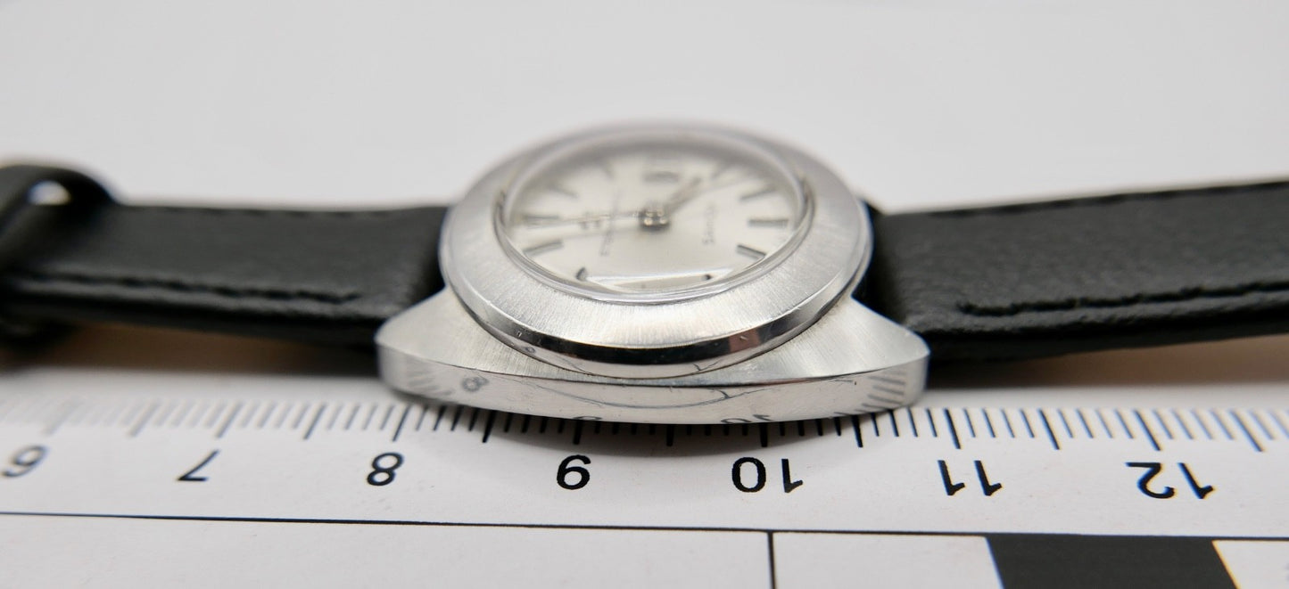 70er Eterna-Matic Sahida Damenuhr Automatic graues Zifferblatt 161T Cal. 12671