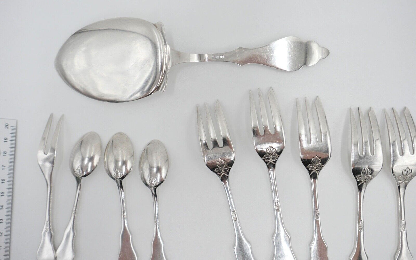 14 Tlg. ROBBE & BERKING Ostfriesenmuster R&B 90er Silber versilbert - Antikhandel-Stuttgart