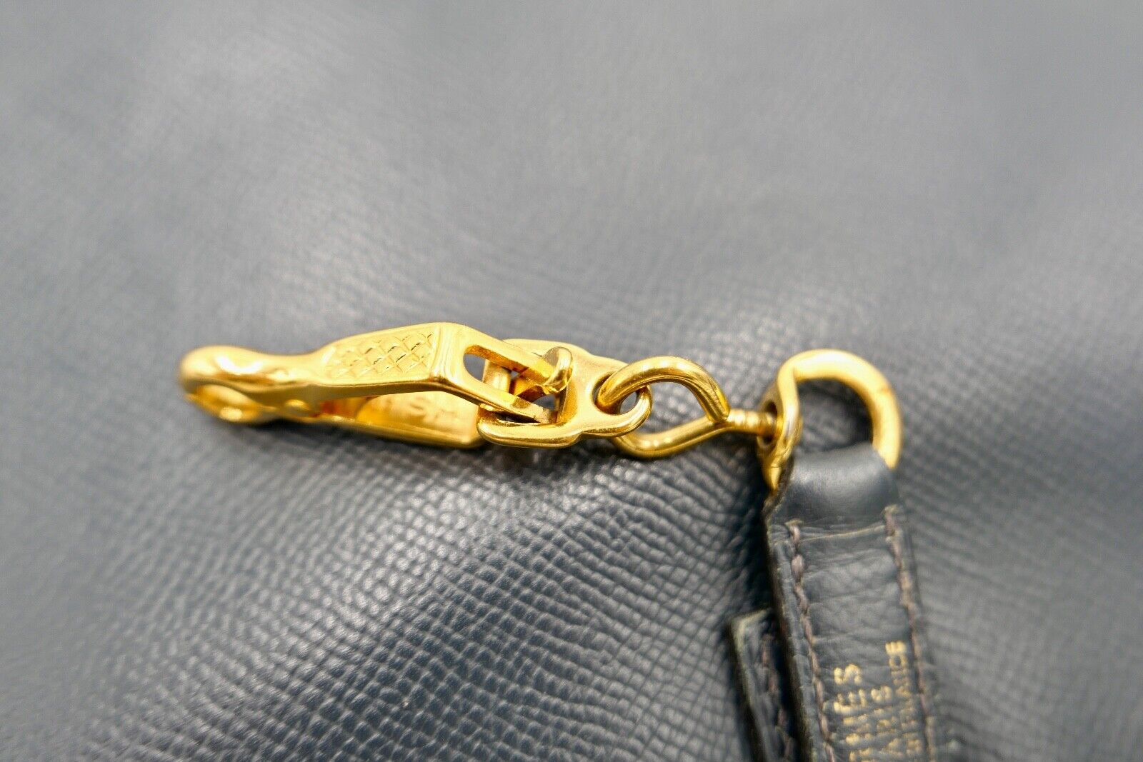 Original HERMÈS HERMES Paris Vintage Marine Blau Leder Damen Handtasche 30x30cm - Antikhandel-Stuttgart