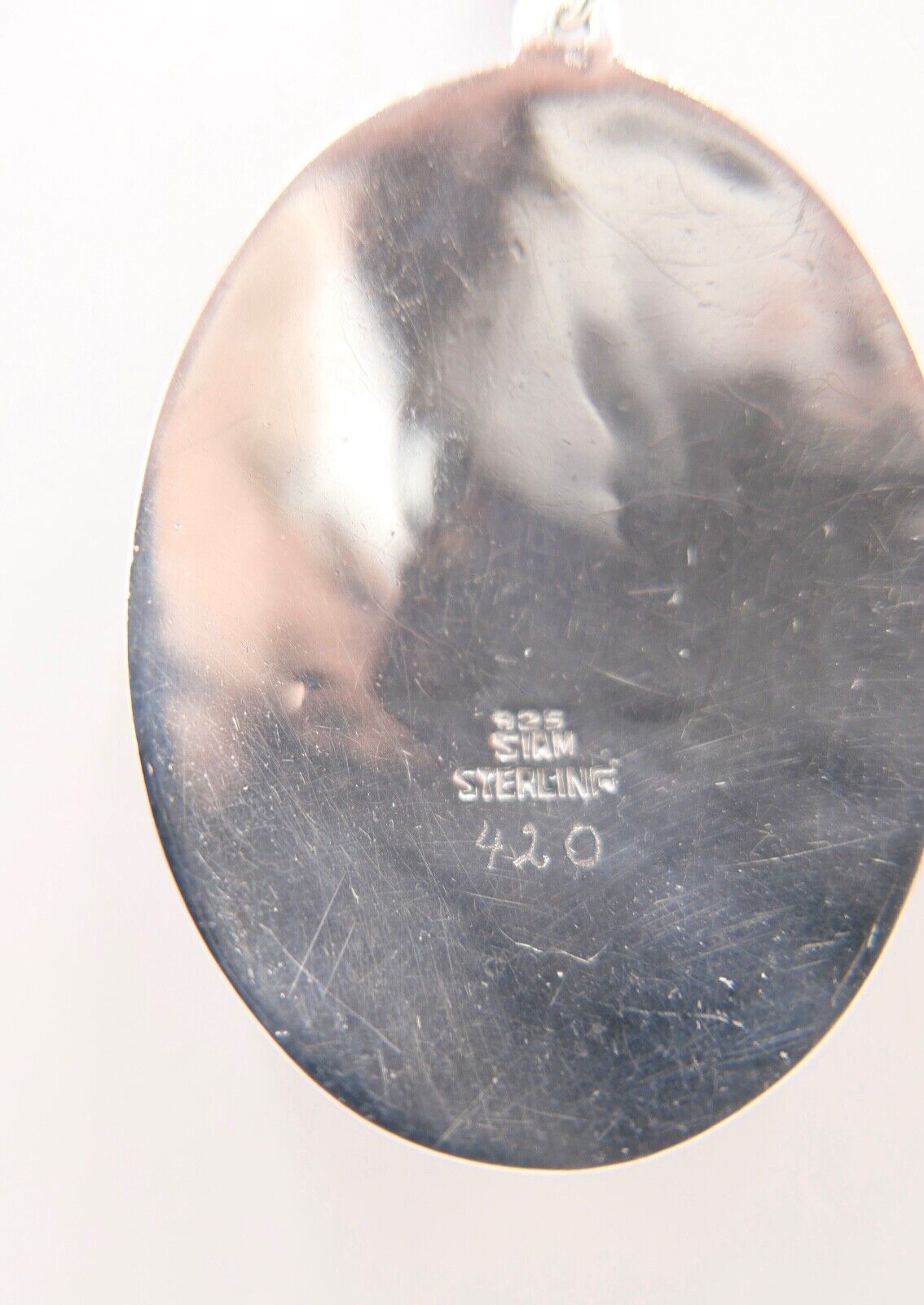 Siam Sterling 925 Silber Anhänger mit Emaille Motiv: Göttin - Antikhandel-Stuttgart