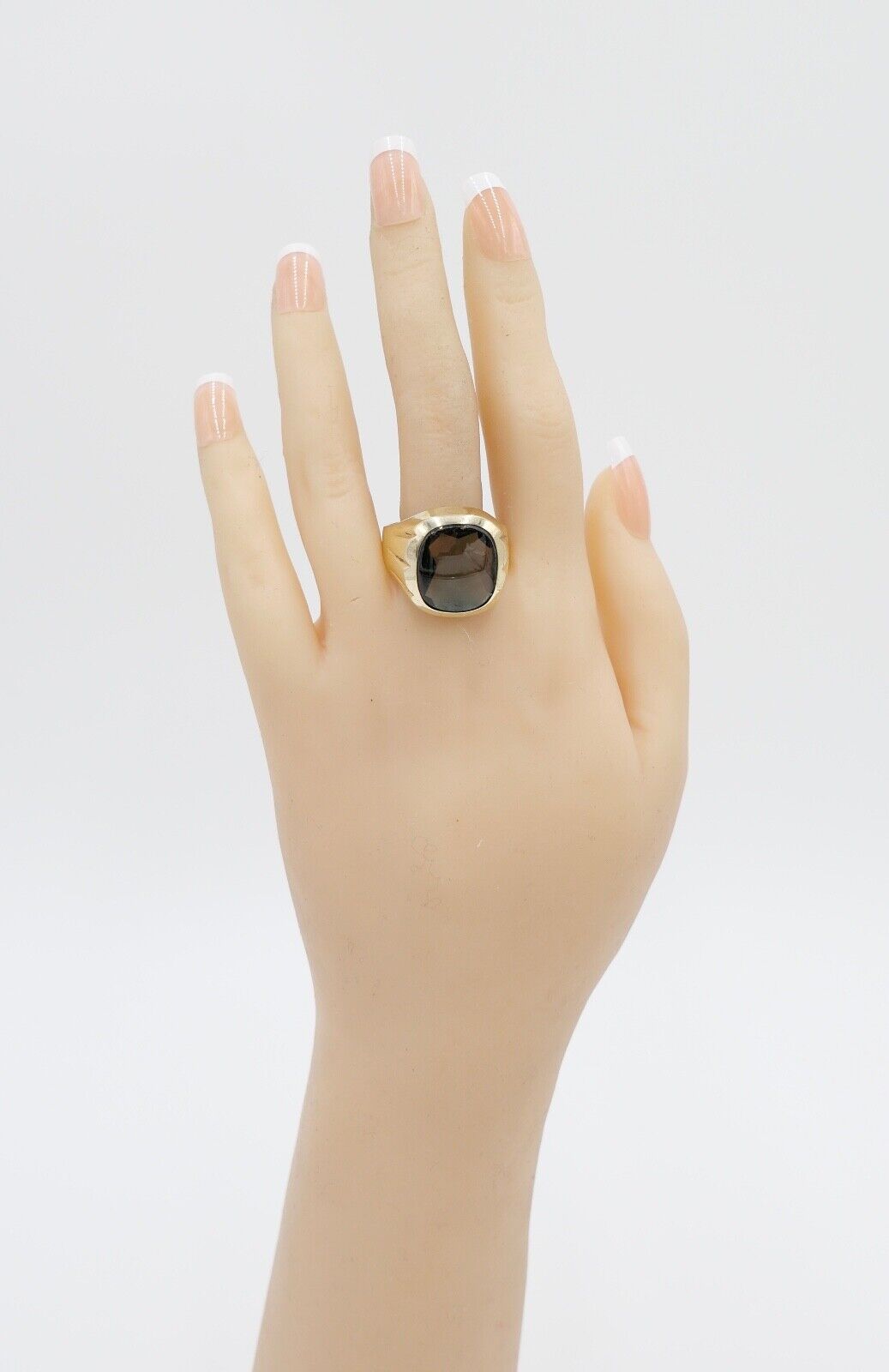 80er Jahre Siegelring Herrenring Gold 333 / 8K mit Turmalin Gr. 67 - Antikhandel-Stuttgart