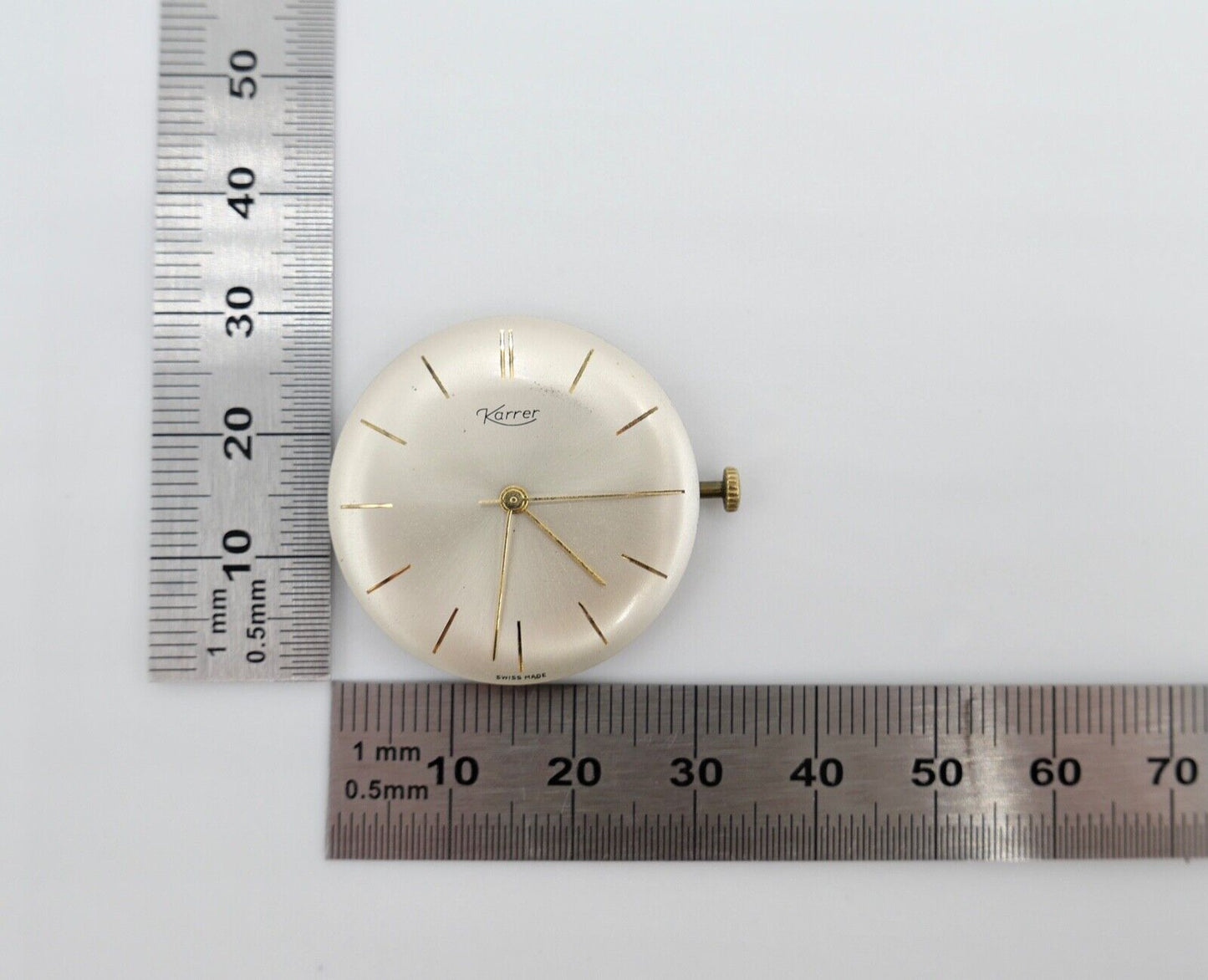 LÄUFT Karrer Cal. AS1430 Uhrwerk Krone Zifferblatt Zeiger - Antikhandel-Stuttgart