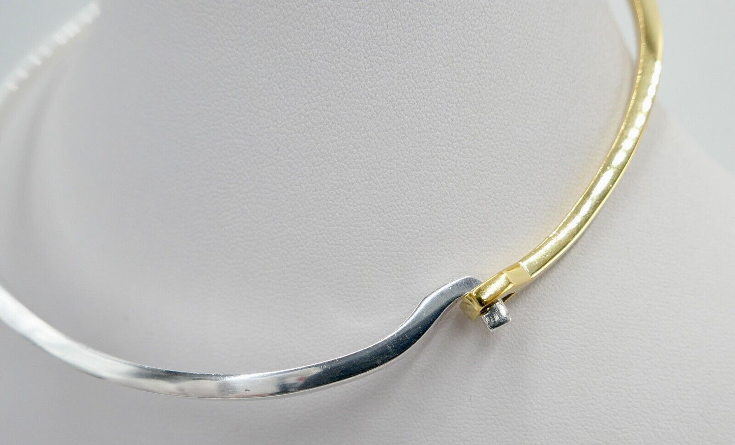 Bicolor Designer Halsring Halsreif Collier Andreas Mikkelsen Denmark 925S Silber - Antikhandel-Stuttgart