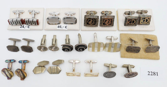 Konvolut LOT Posten SILBER 800 835 925 Manschettenknöpfe Juwelier NEU gebraucht - Antikhandel-Stuttgart