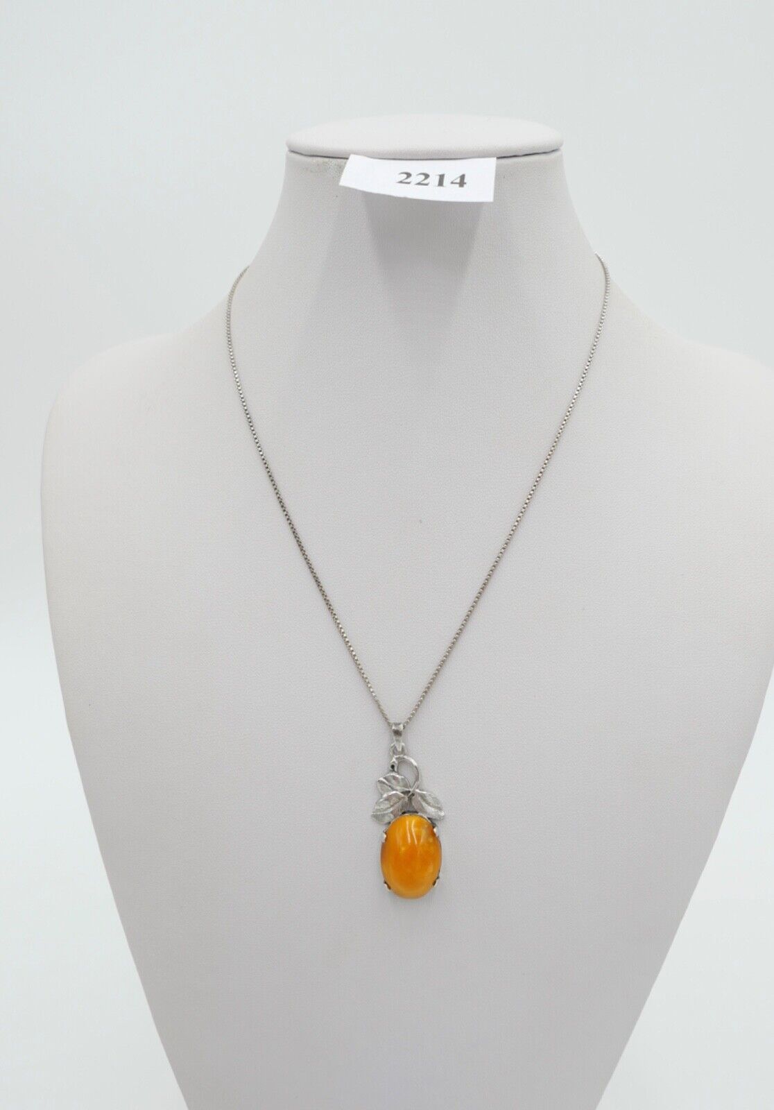 Floraler 830 Silber Bernstein butterscotch Anhänger - Antikhandel-Stuttgart