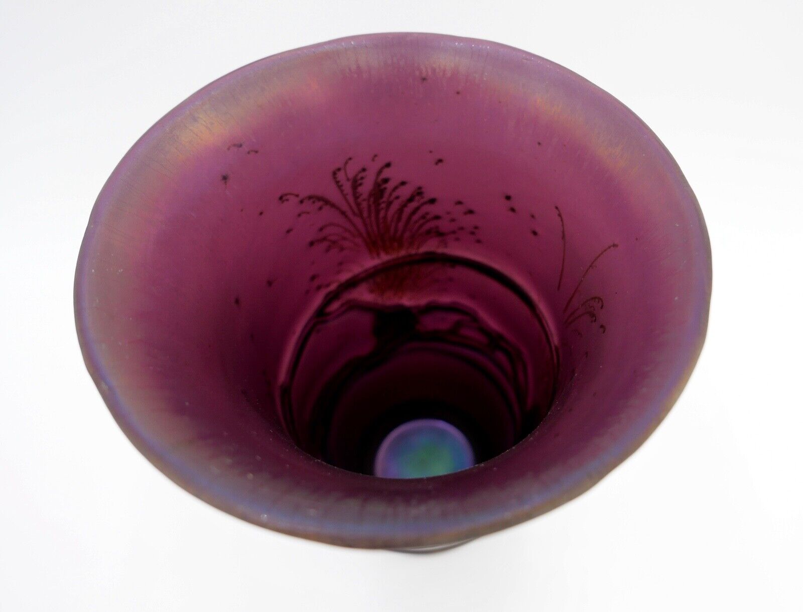 um 1900 Ferdinand von Poschinger Jugendstil Vase Fadendekor antik - Antikhandel-Stuttgart